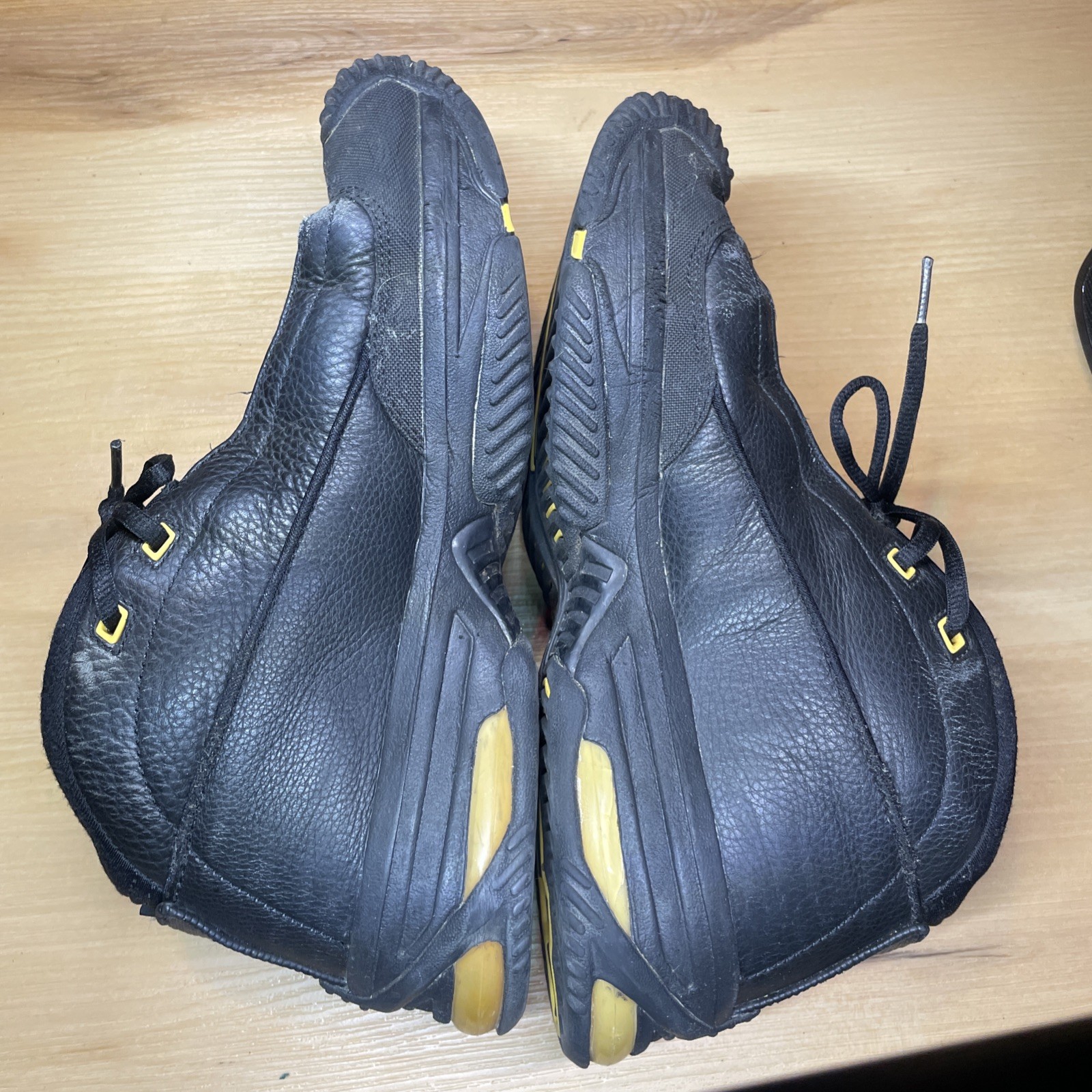 Vtg 1999 Nike Jordan Pro Strong Basketball Shoes 10 Black Leather Retro 90s Max