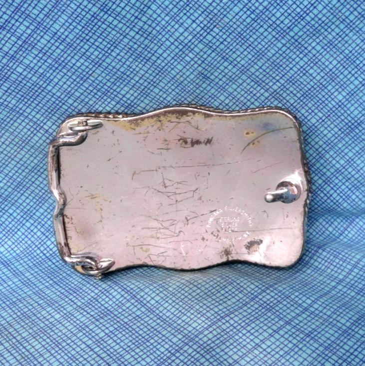 Working Cowboys Western Eagle Belt Buckle SSP Vtg Montana Silversmiths .BLT299