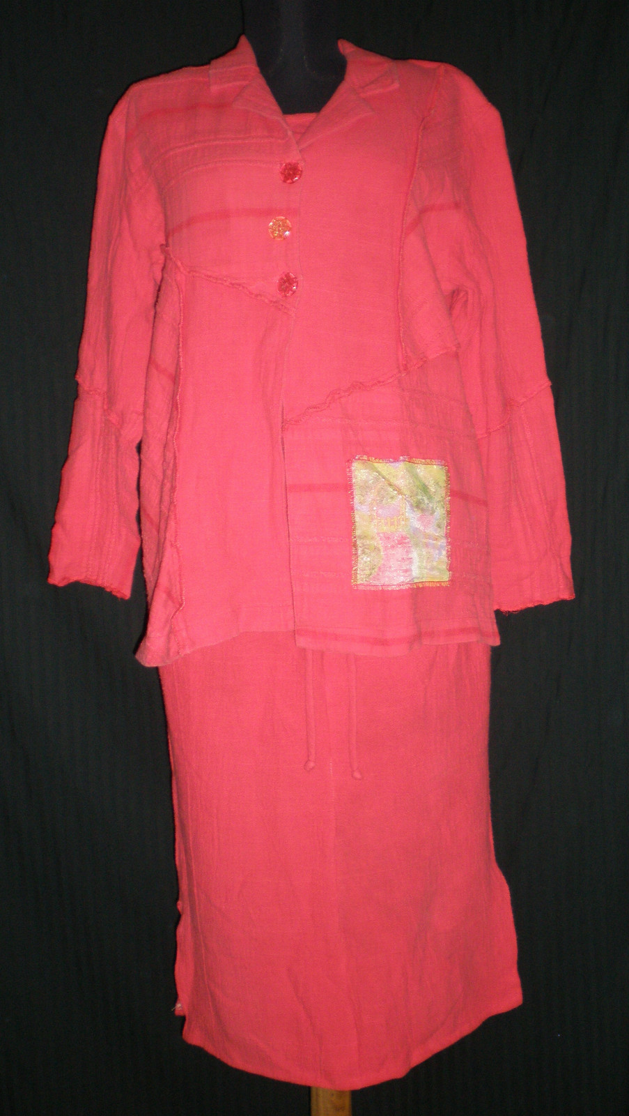Vintage St Germain Paris 3 Pc Collection of Pencil Skirt/Tank Top/LS Jacket Sz M