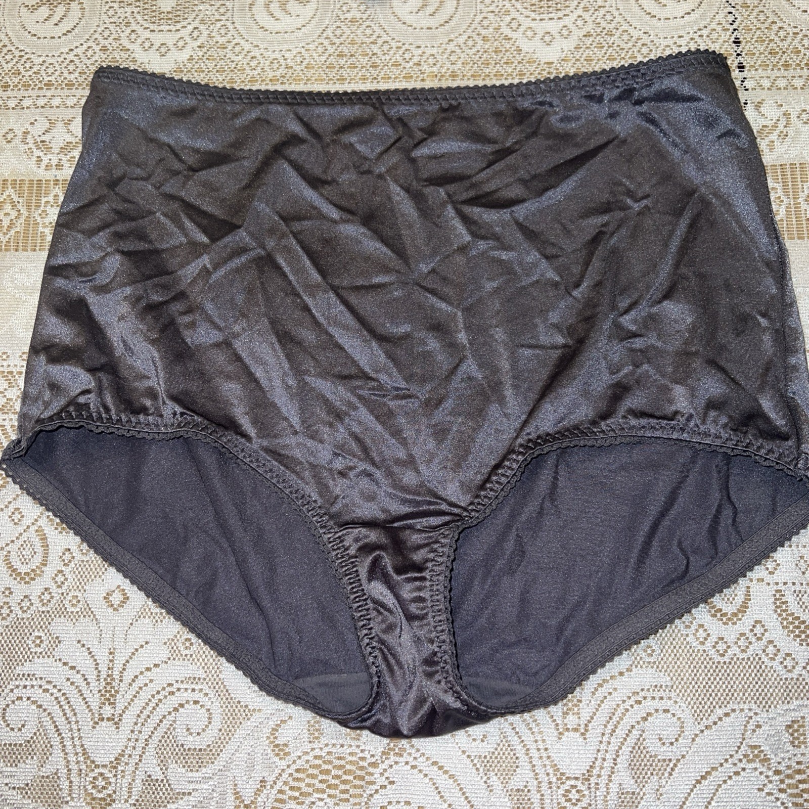Vintage Vassarette Second Skin Brief 40001 Satin Granny Panties 3XL