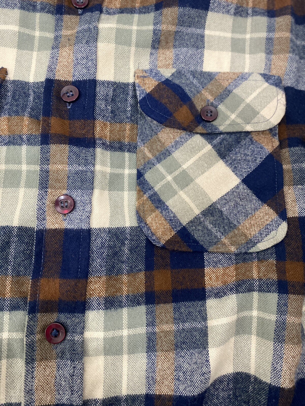 Vintage 1990s Quilted, Insulated Flannel Jacket by Envoy (Brown, Tan, Navy Blue)