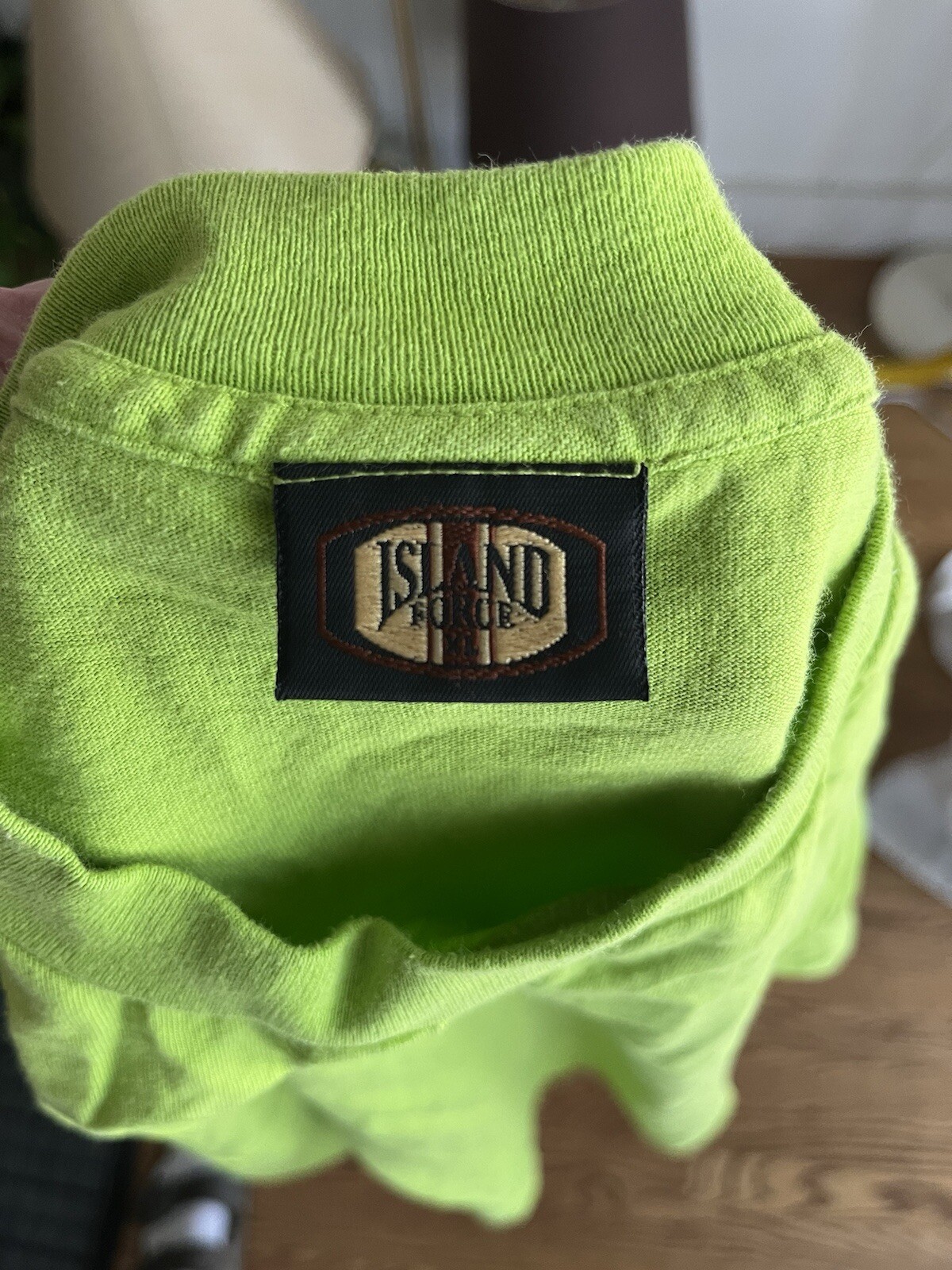 Island Force Brat Green Boxy Tee 90s Y2K Skate Rave