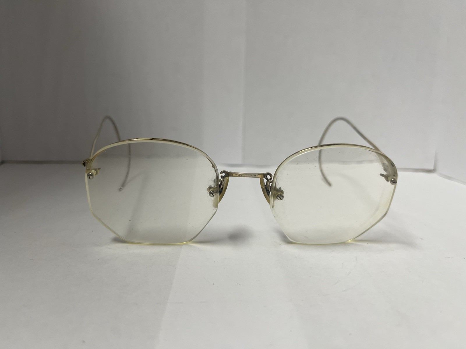 Vintage Art Craft USA Octagonal Rimless Gold Tone “FRAME ONLY” 52mm Made In USA