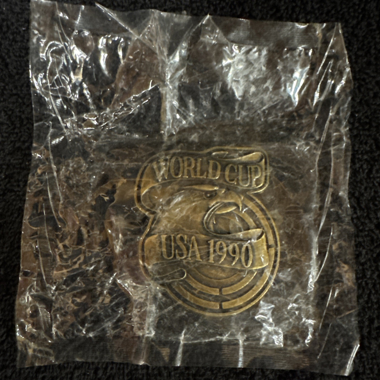 1990 World Cup USA Soccer Belt Buckle Gold Color USA Made NEW