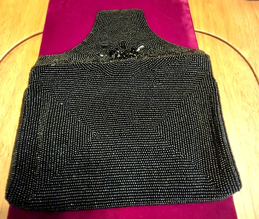 Vintage JAPAN 1960s Beaded Clutch – Evening Wear, Fold Over, Classy
