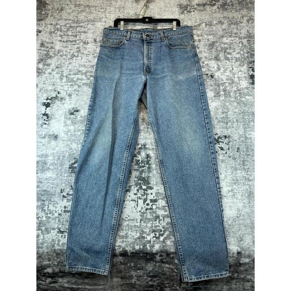 Vtg Levi’s Mens 38×34 550 Relaxed Fit Tapered Leg Jeans 90s Blue Denim Baggy USA