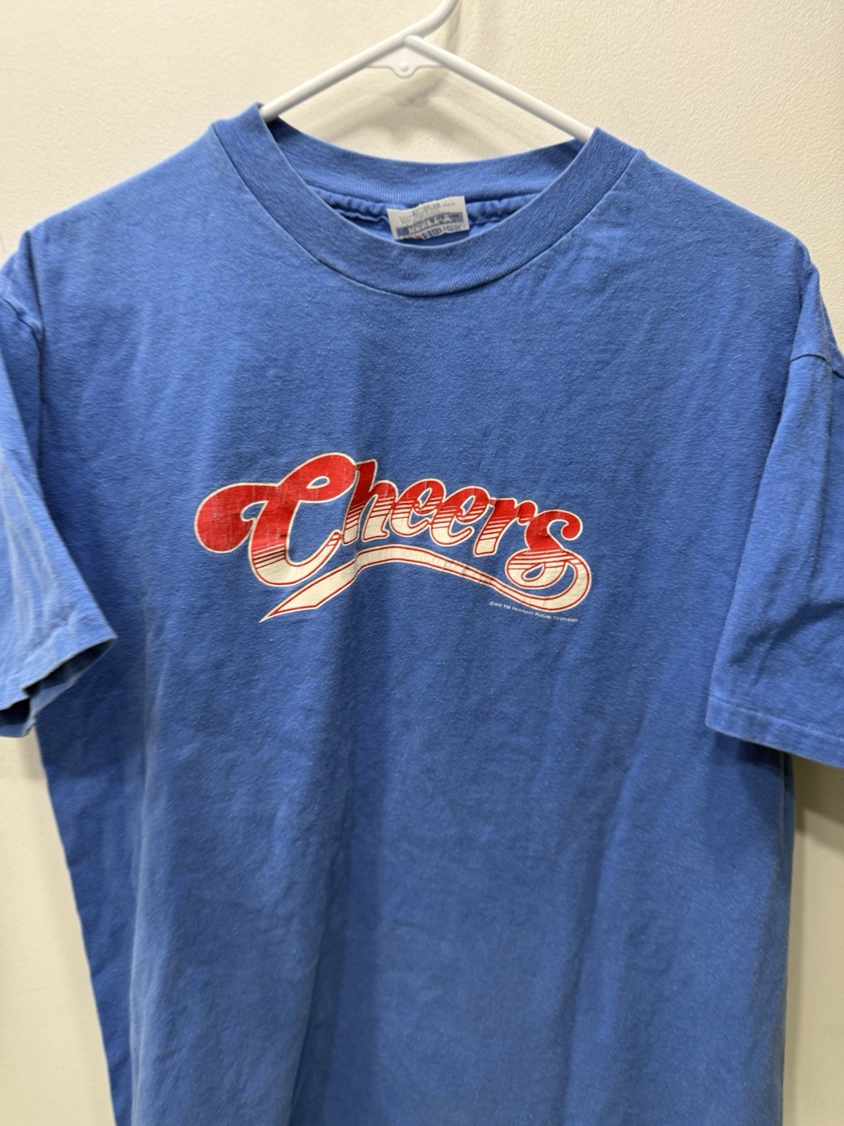 Vintage Cheers TV Show Paramount Pictures Blue Single Stitch T Shirt Men XL