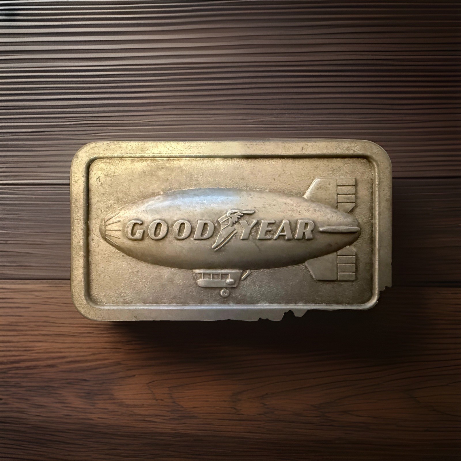 Vintage Goodyear Tire & Rubber Company 1974 Blimp Belt Buckle