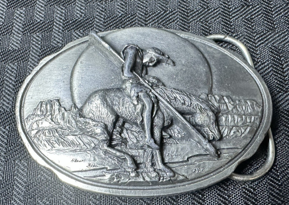 Vintage 1989 Arroyo Grande Buckle Co End of the Trail Belt Buckle Made in USA