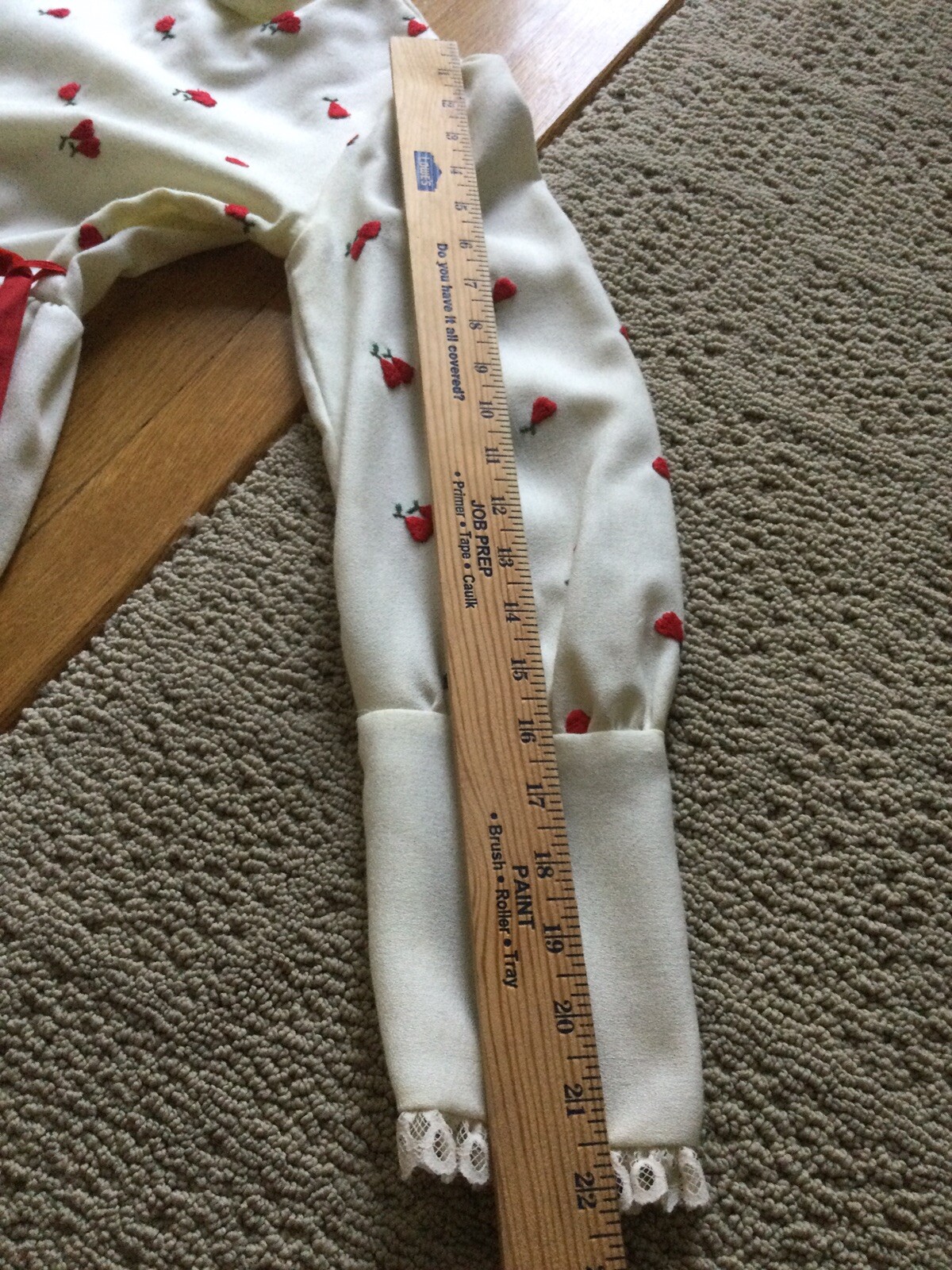 1950’s VINTAGE Tiny Town Togs girls Dress strawberries Embroidery