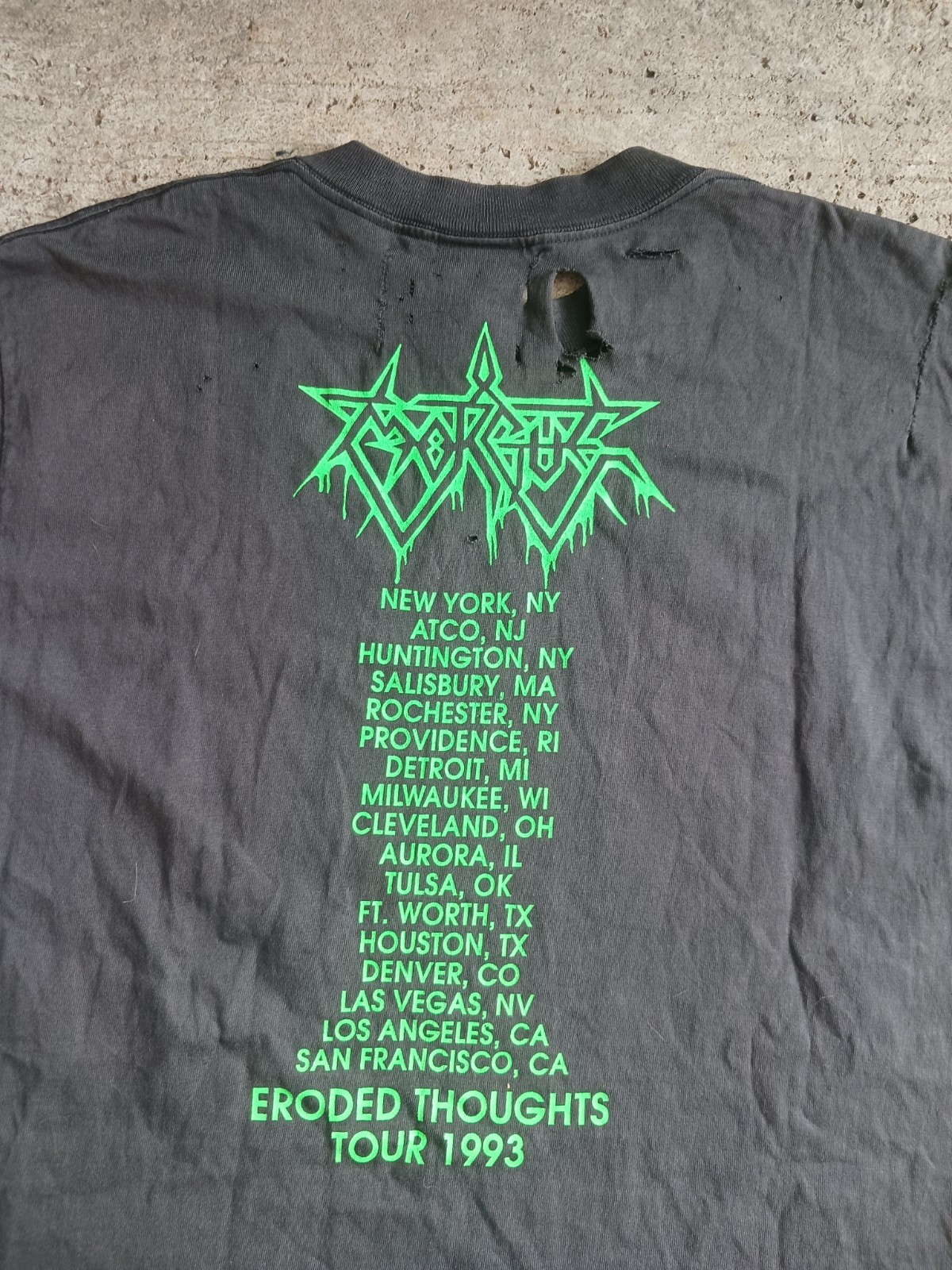 Vintage 90s Morgue Promo Eroded Thoughts Ameican Tour 1993 Oldschool T-Shirt L