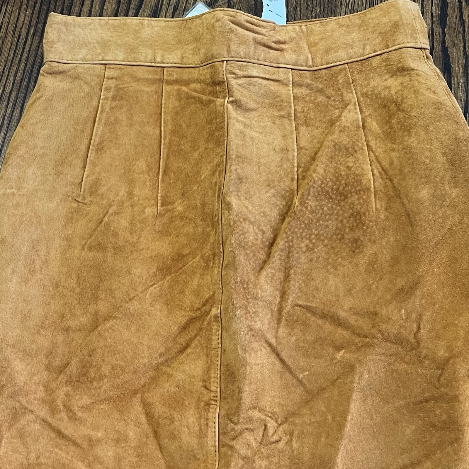Vintage Bagatelle Arlington Avenue Leather 2 Pc Skirt Suit Top Large Skirt 8 NWT