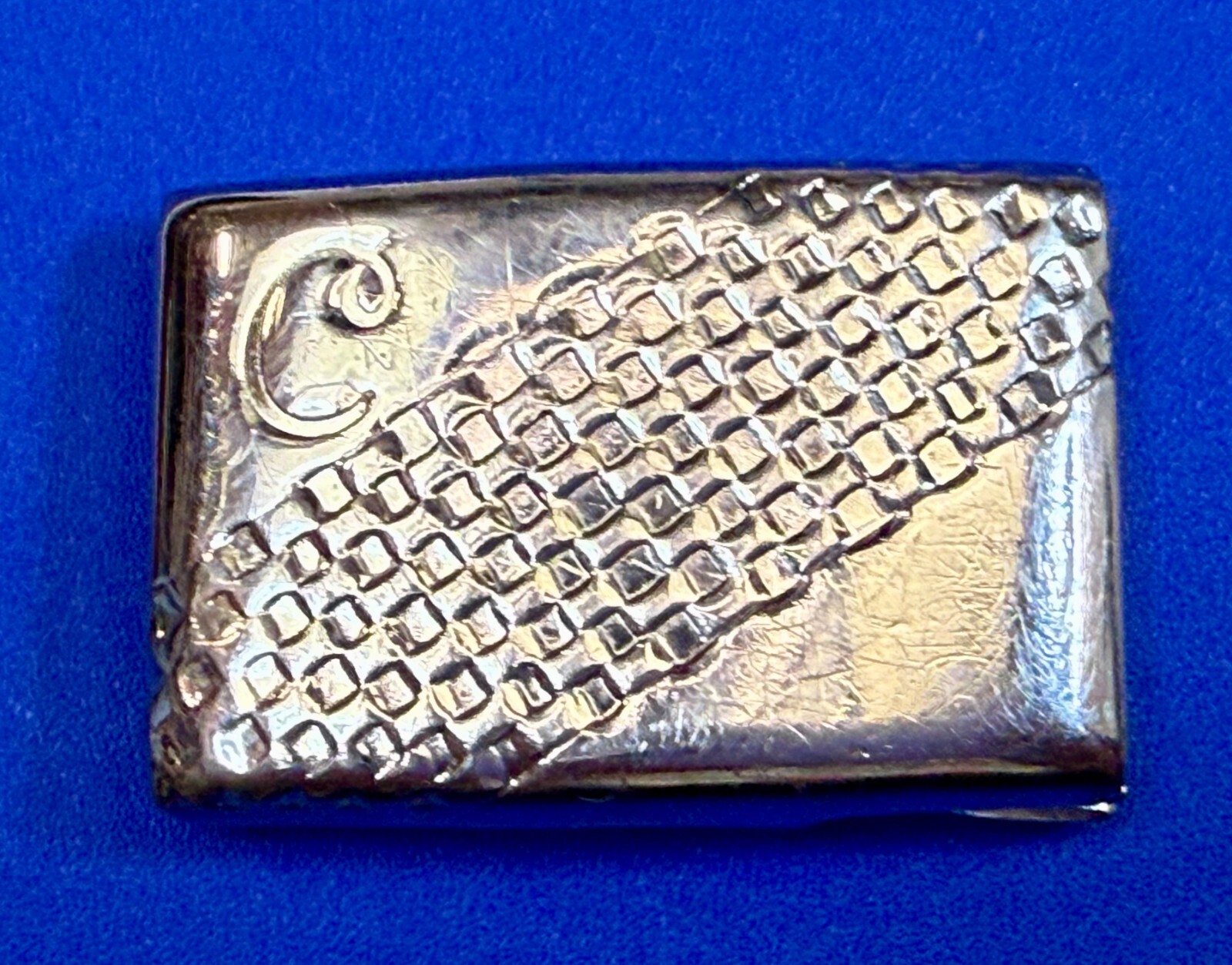 Antique Custom Letter Initial C Monogram Base Metal Belt Buckle by Giant Grip