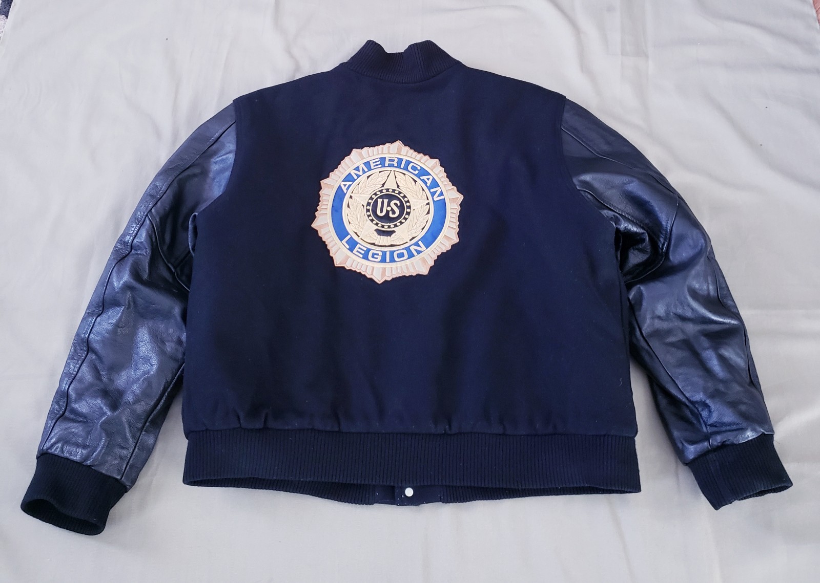 Vintage American Legion Varsity Bomber Jacket Embroidered RENNOC USA MADE XL