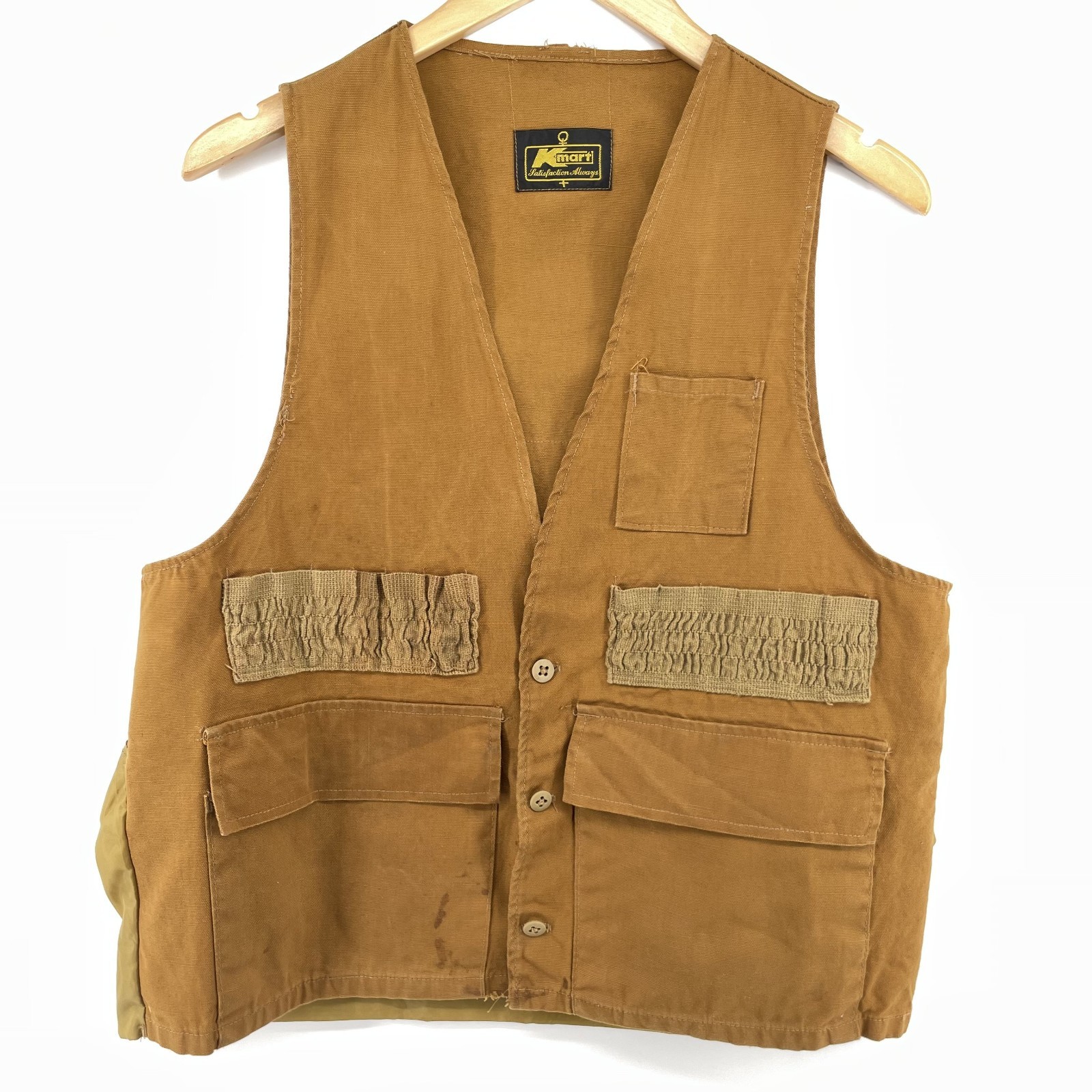 1980’s Vtg K Mart Duck Hunting Vest Shot Shell Holders Outerwear Gear Size Small