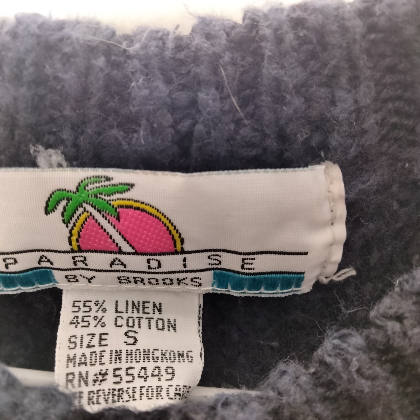Paradise by Brooks 80s Crop Top S Linen and Cotton Vintage Sweater Tank Top