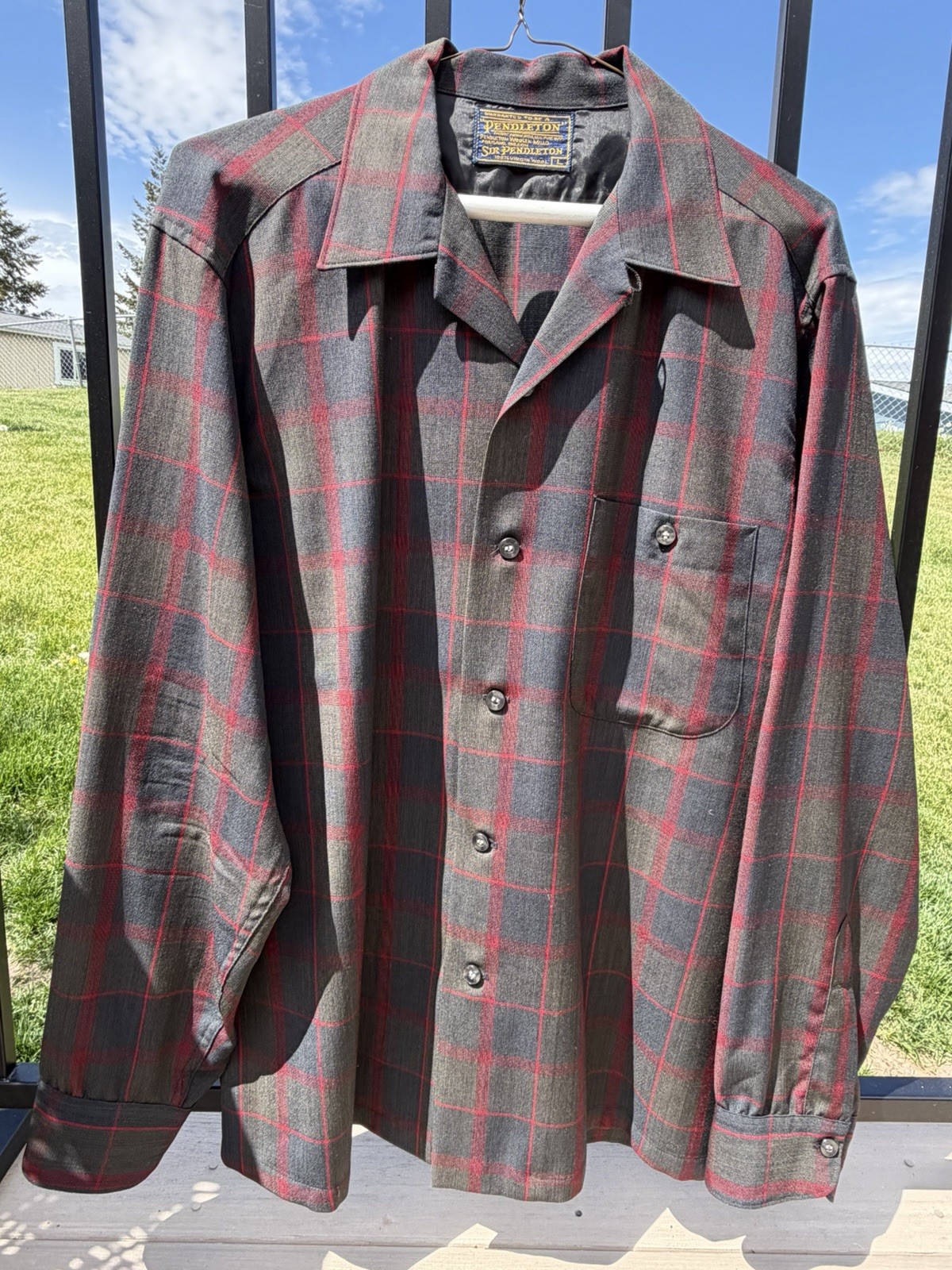 1950’s Sir Pendleton Lightweight Wool Shirt Large