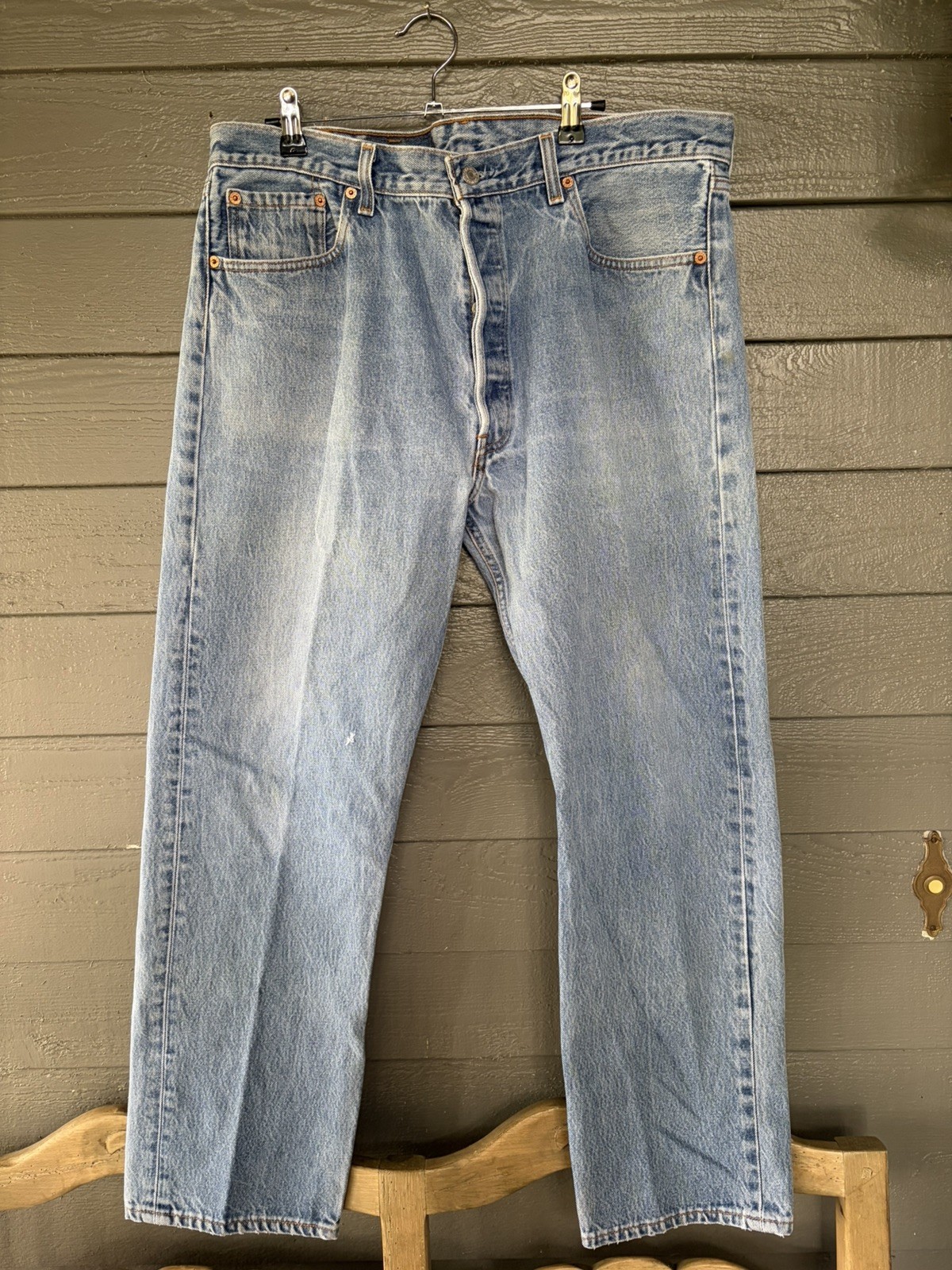 Made in Usa Levi’s 501xx Vintage Button Fly Men’s Blue Jeans 90s W38 L31