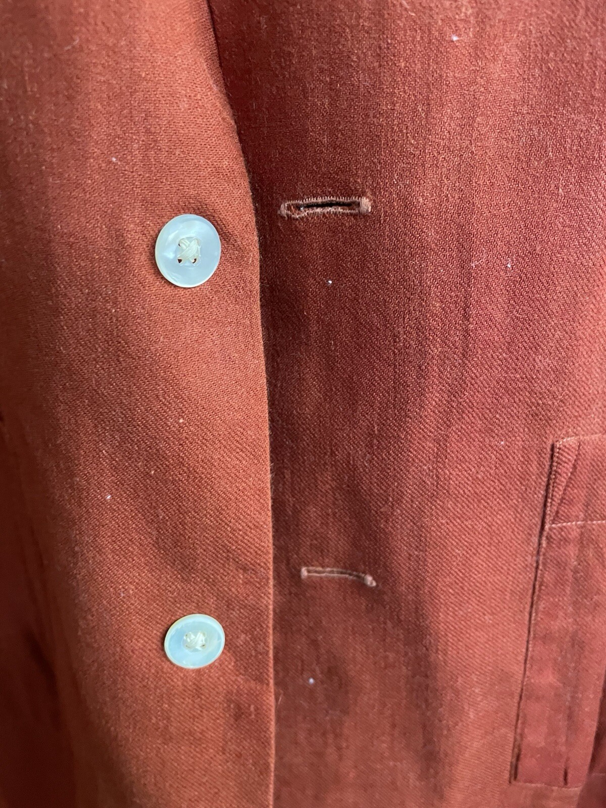 AUTUMN ORANGE COMFY 50s 😍 Vintage VIYELLA HATHAWAY LOOP COLLAR ROCKABILLY Shirt
