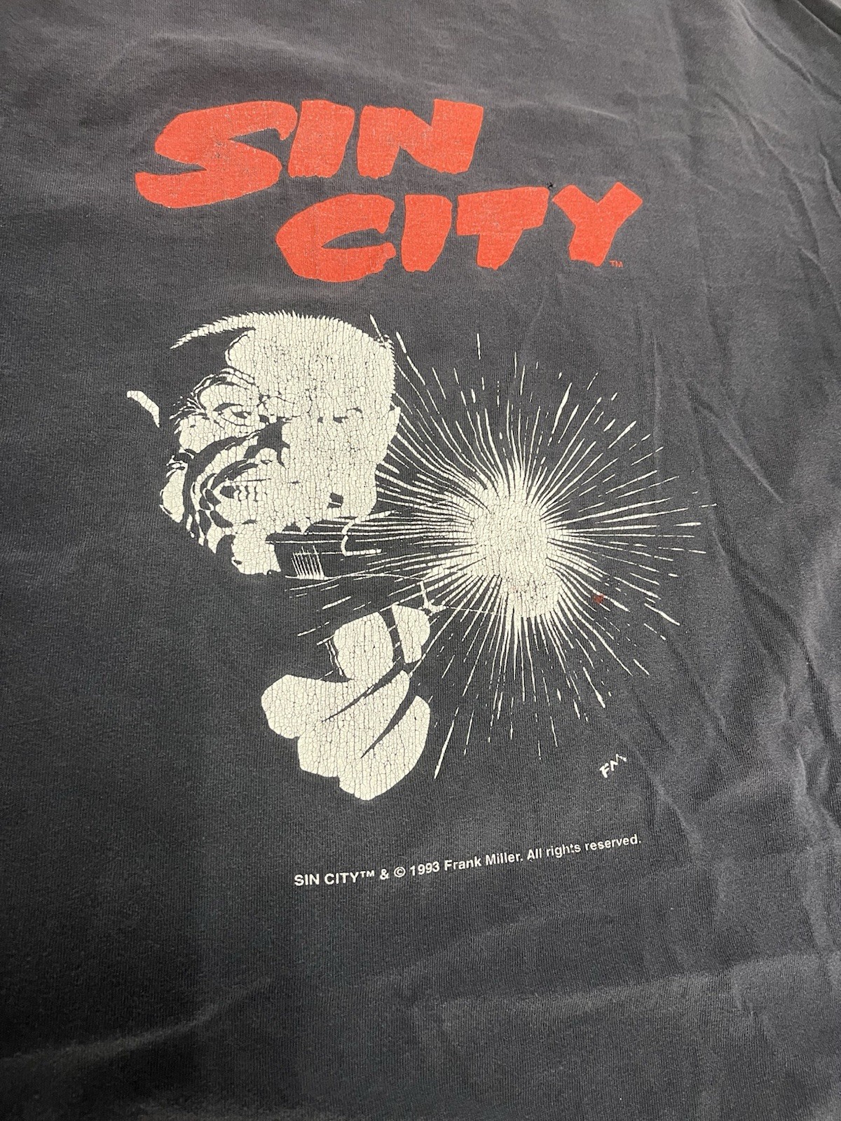 Holoubek Sin City Frank Miller 1993 Men’s Black Graphic T-Shirt XL