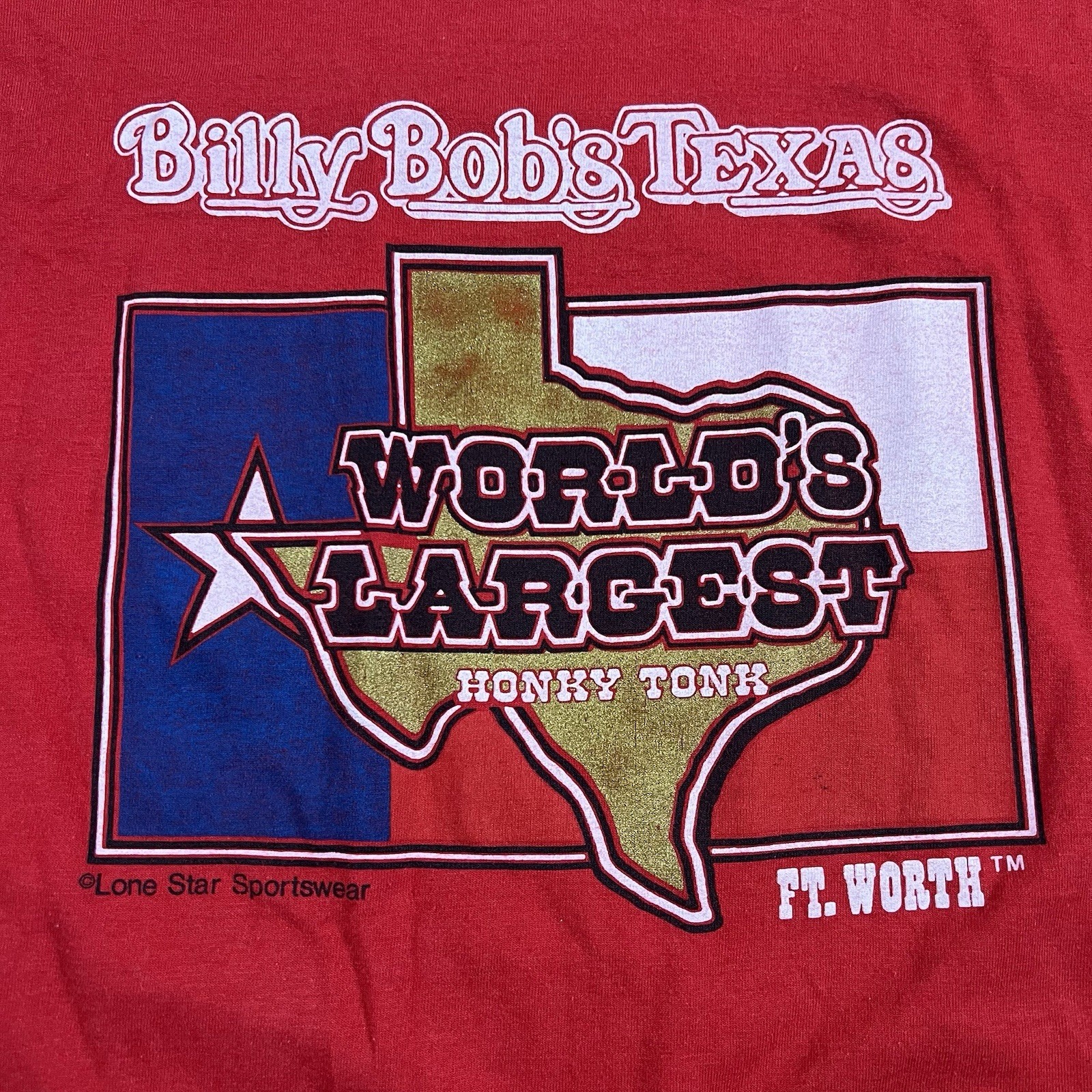Vintage 90s Single Stitch Graphic T-shirt Men’s Sz L Tee Honky Tonk Texas