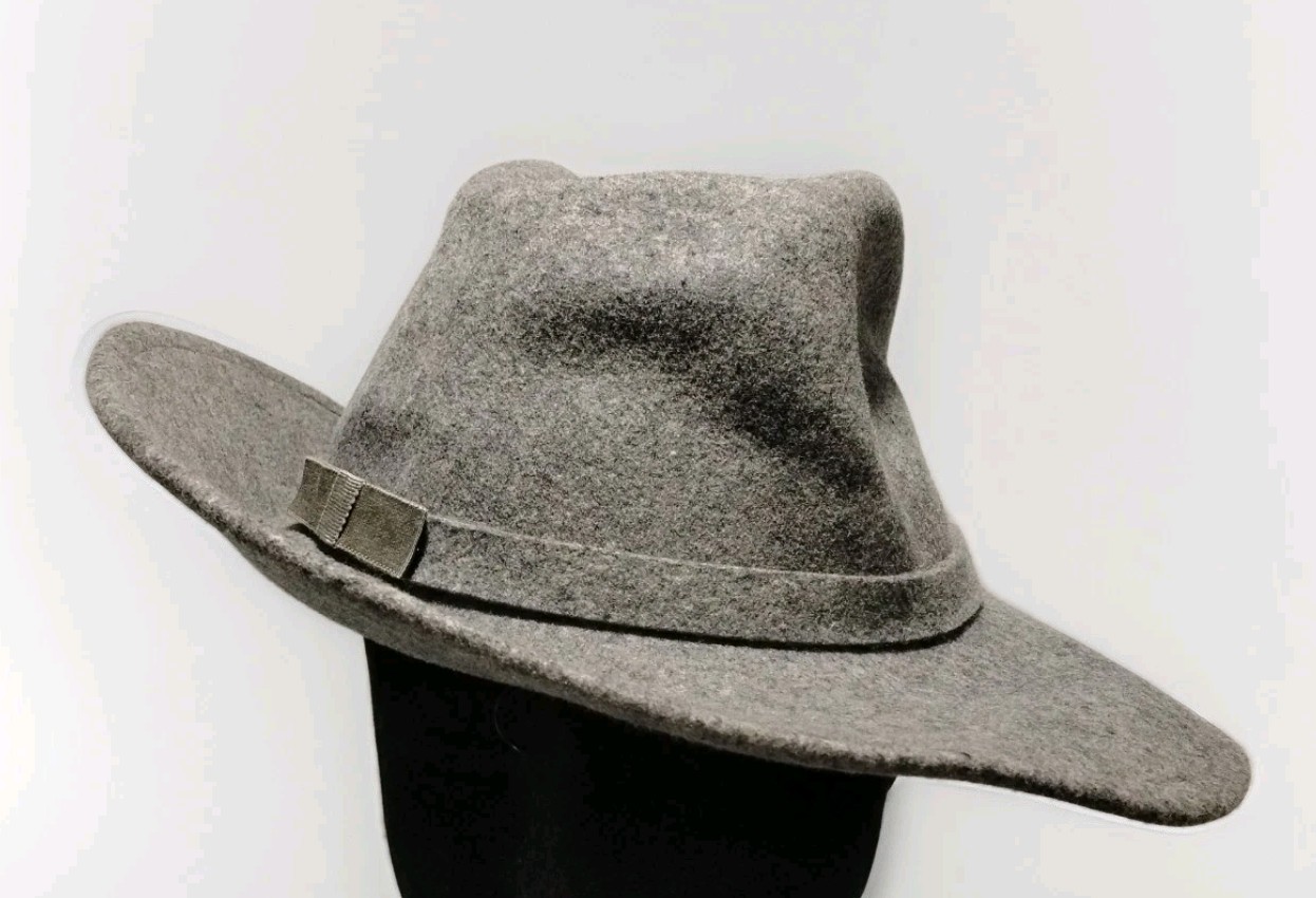 TWO Vintage Bollman Woman’s Doeskin Felt 100% Wool Hats – Tan And Gray