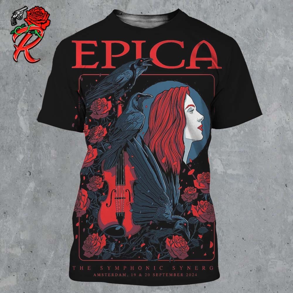Epica Poster For Symphonic Synergy Shows In Amsterdam 3D T-shirt S-5XL SN249