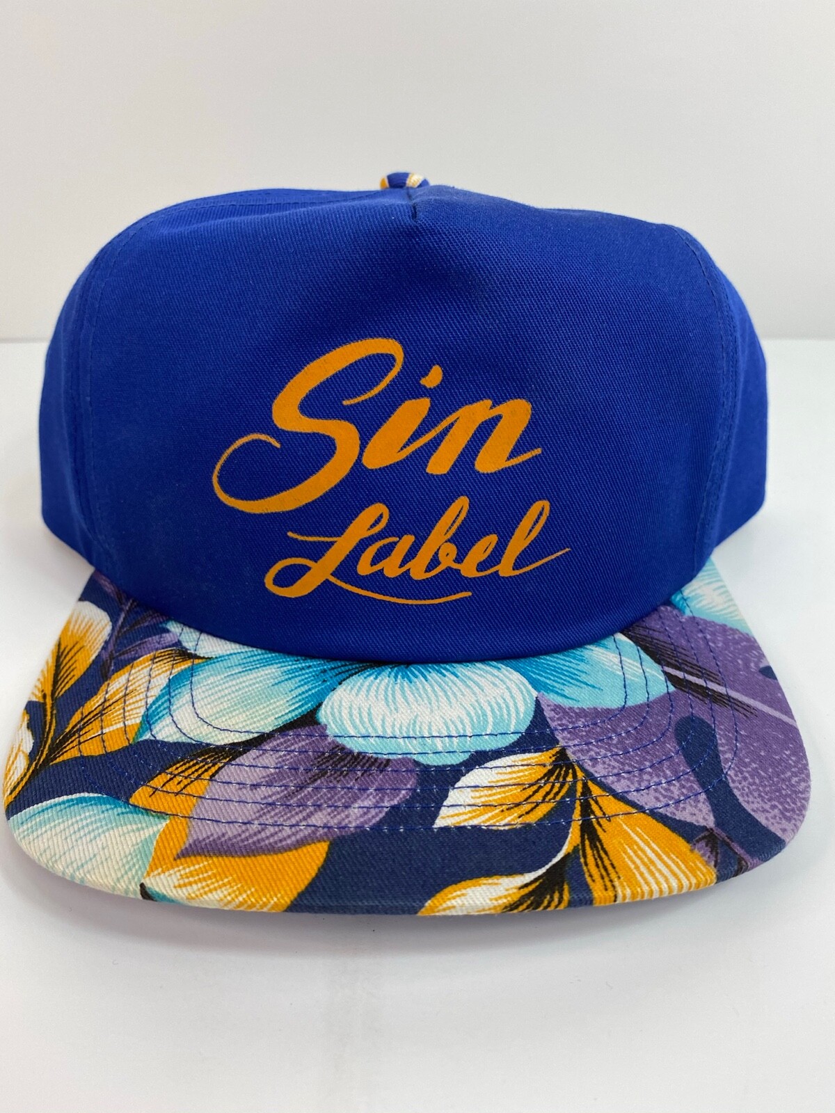 Vintage San Sun 1990’s Sin Label SnapBack Hat Cap Adjustable Blue Rare