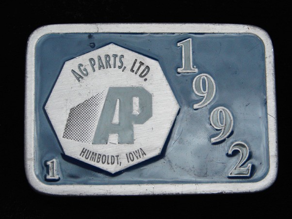 QG23157 VINTAGE 1992 **AG PARTS LTD. AP** FARMING & AGRICULTURE COMPANY BUCKLE