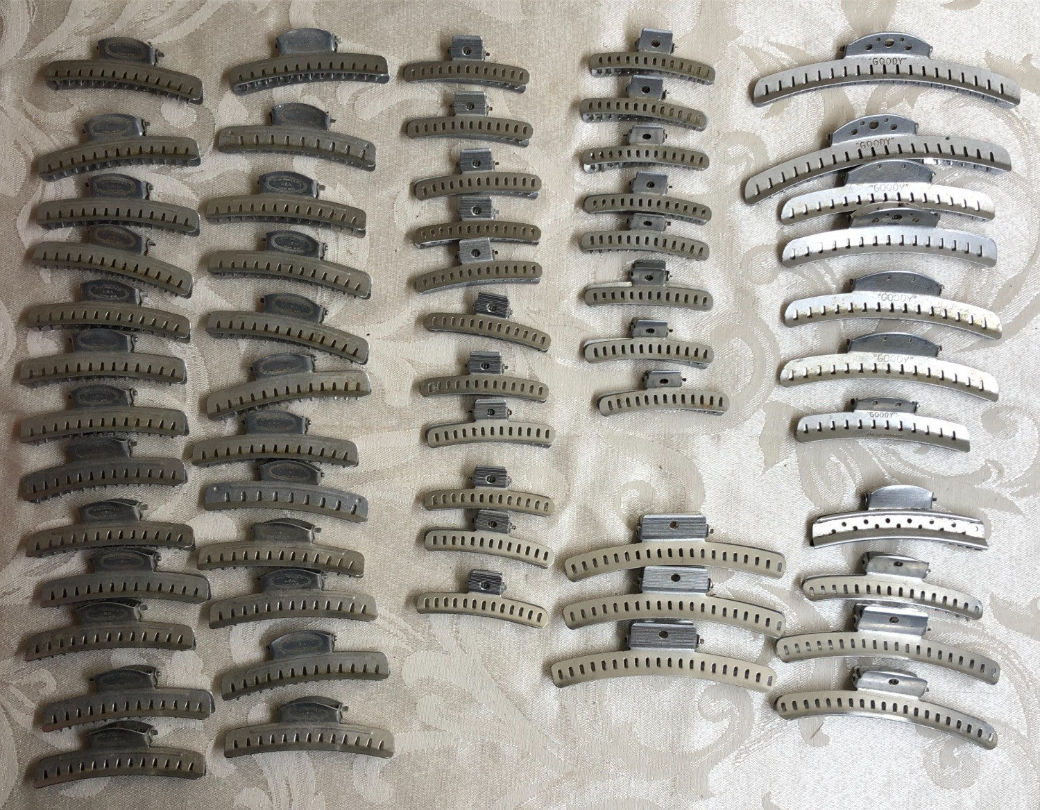 Vintage Aluminum Hair Wave Clips TIP TOP Mervin Wave Goody Unbranded Lot of 58