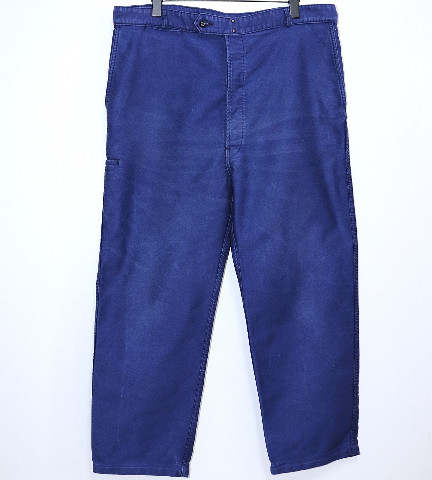 Vintage 1970s Blue Moleskin Work Chore Pants ADOLPHE LAFONT W38 Made in France