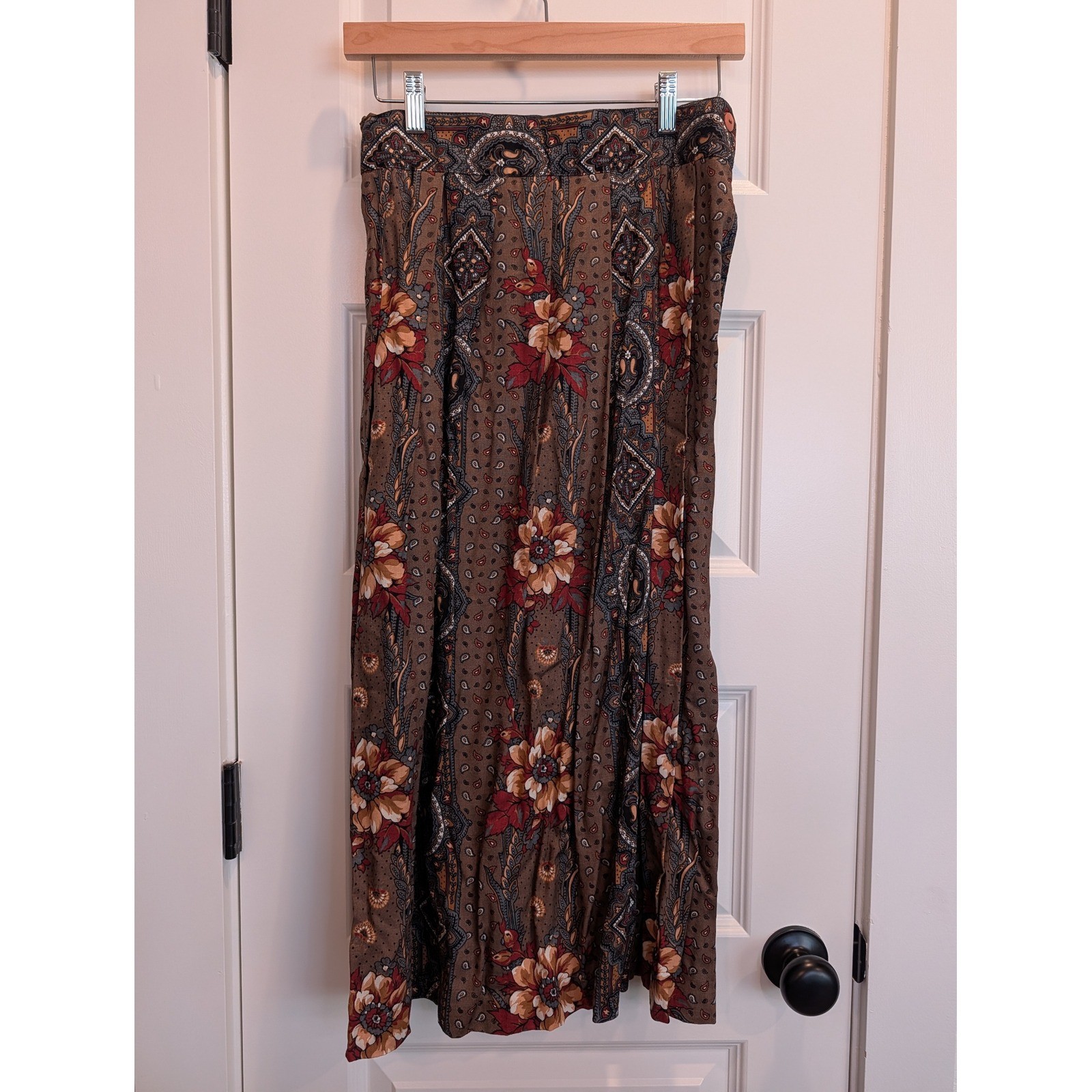 Vintage ILGWU Union Made Floral Paisley Skirt
