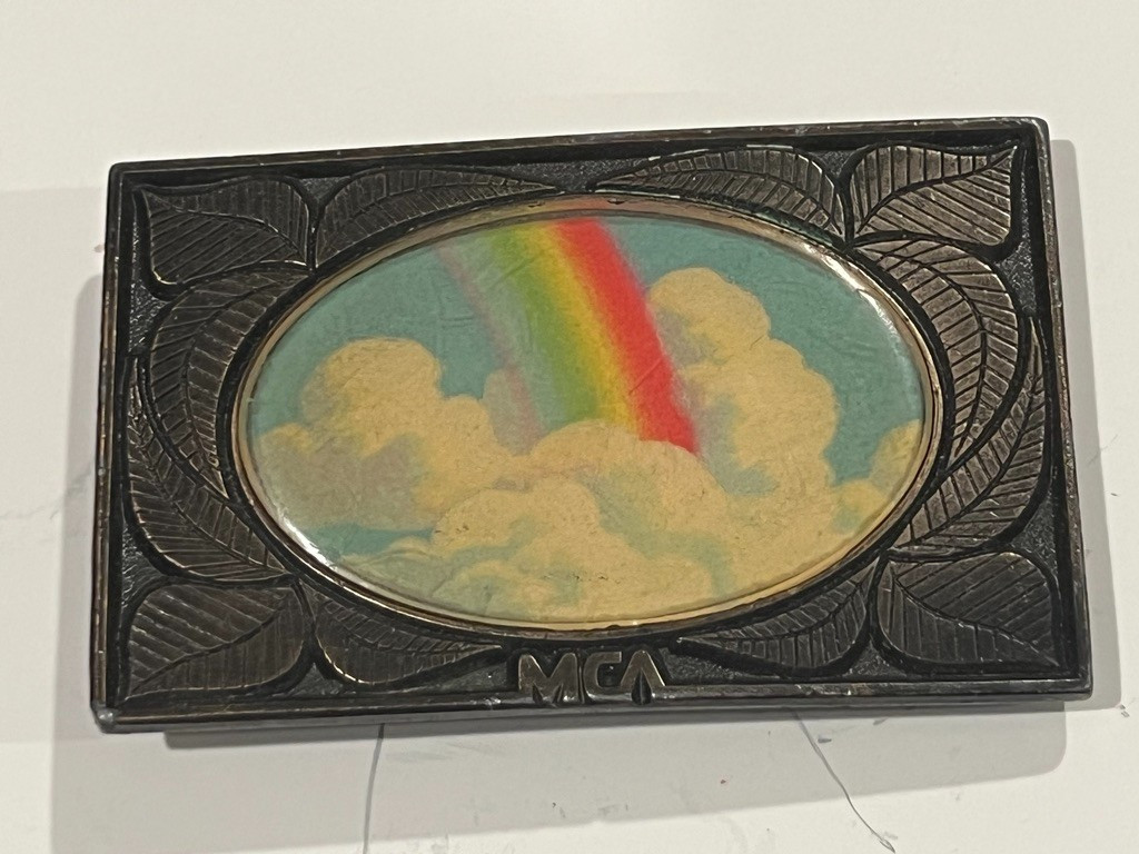 MCA Rainbow Promotional Belt Buckle By Legendary Buckles 1975 Jimm Watson