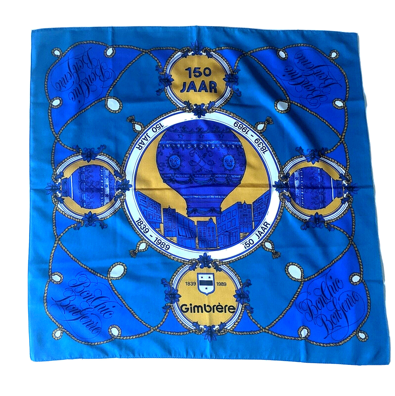 VINTAGE SCARF 1989’s limited edition GIMBRERE 150 JAAR BALLOON