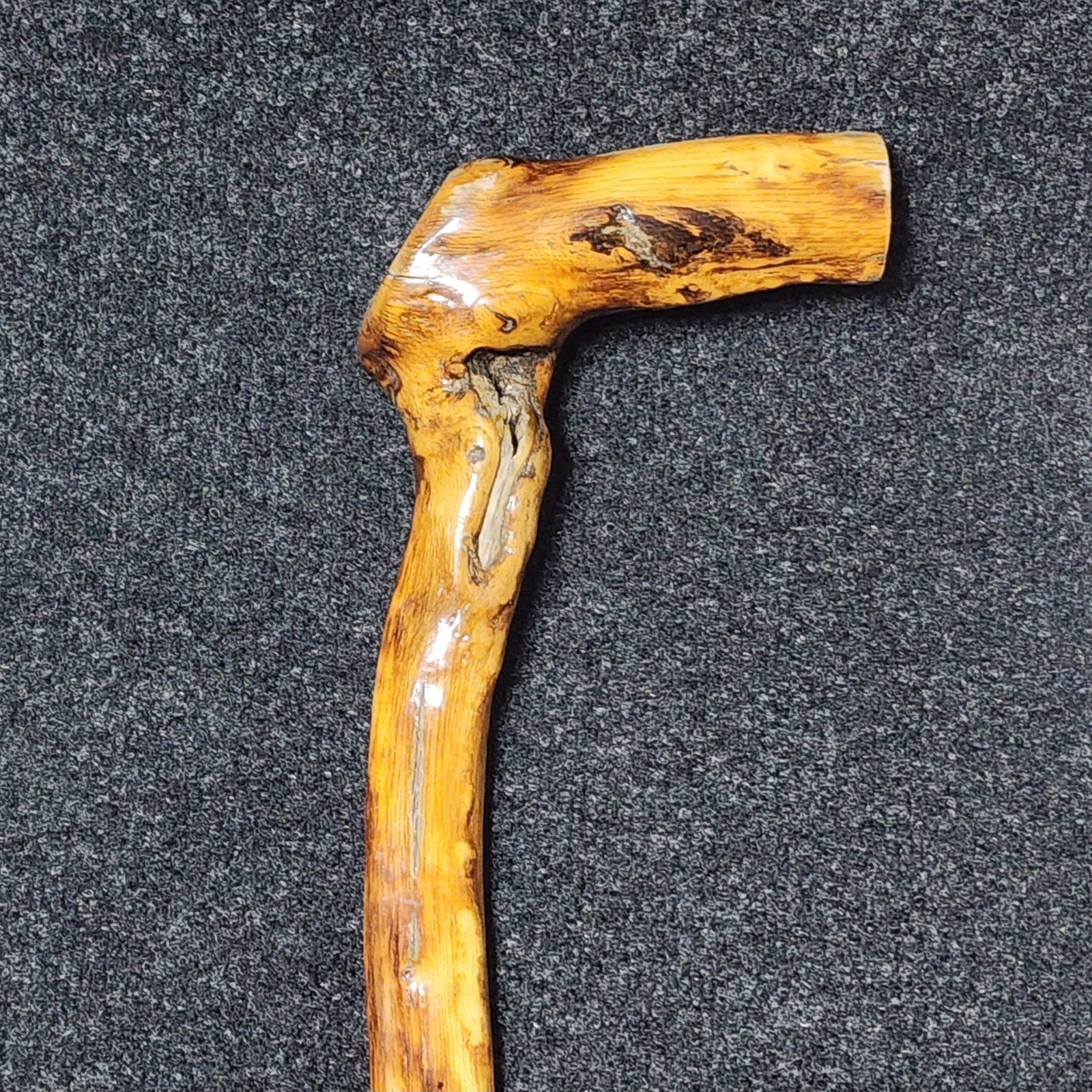 Vtg HandCarved Natural Root Wood Walking Cane Stick 36″ Estate Find