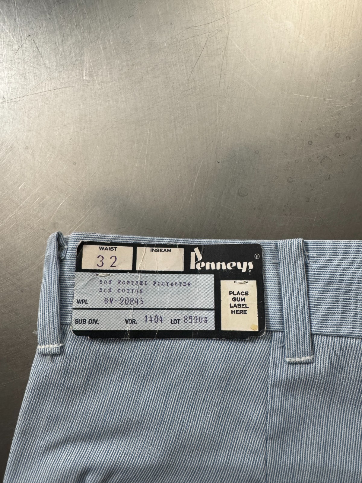 Vintage Pennys TownCraft Penn-Prest Deadstock Shorts Light Blue Tag W32