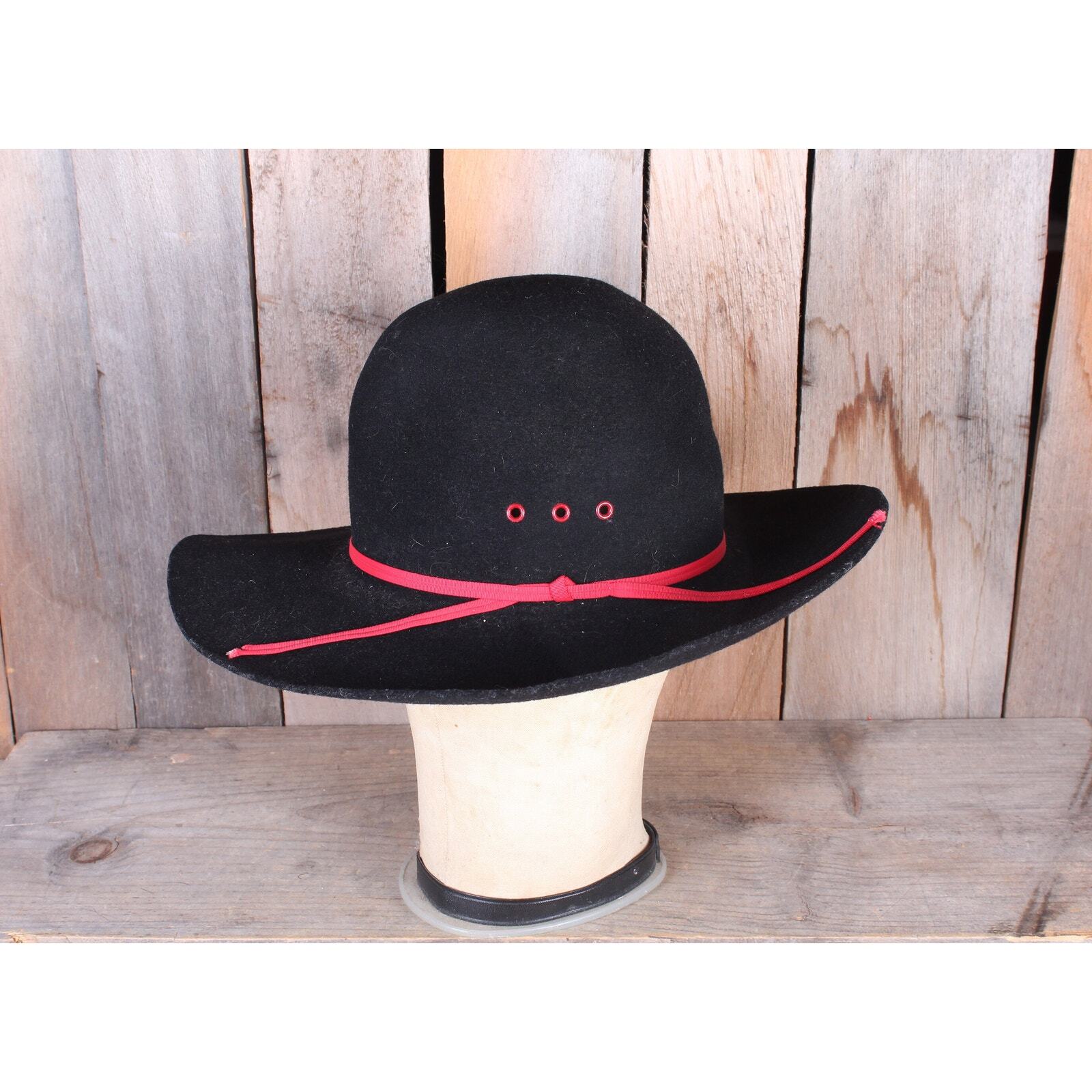 Vintage Cowboy Large Brim Felt Hat Boot Town Brand Eddy Brothers Size Small