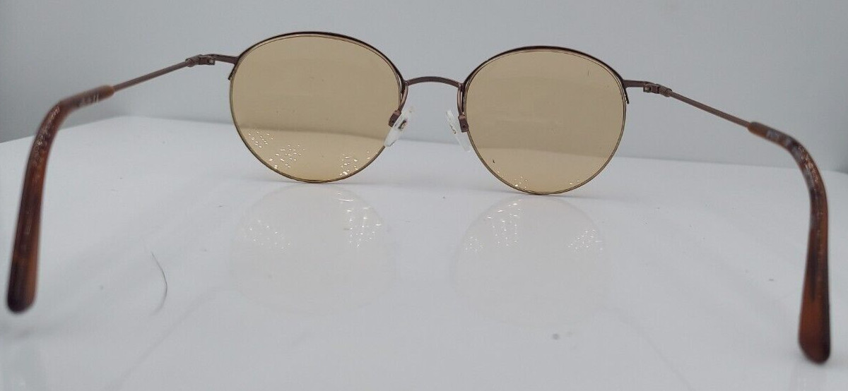 Vintage Silhouette M6315 Bronze Oval Half-Rim Sunglasses Austria FRAMES ONLY