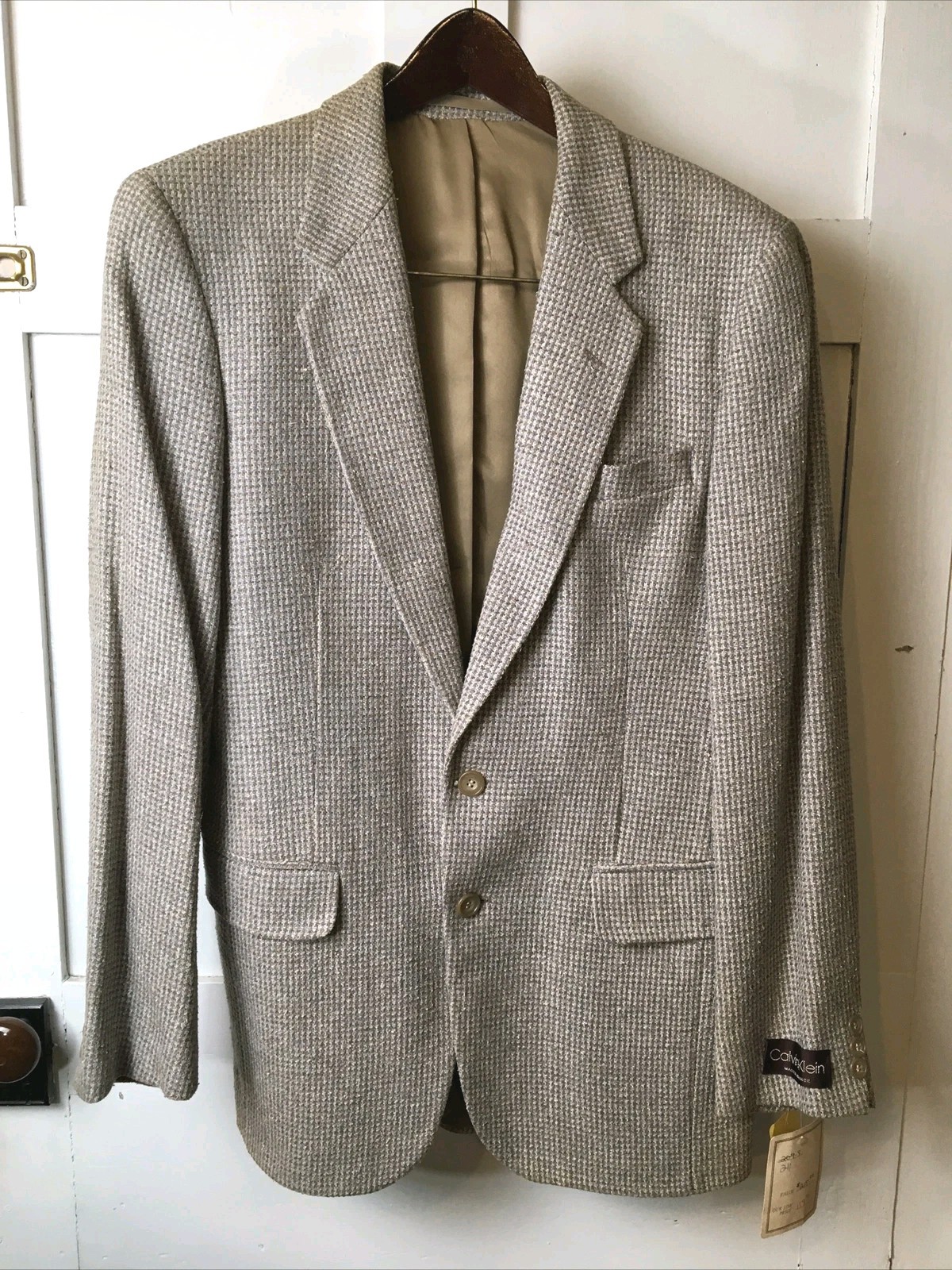 NWT Vintage Calvin Klein Men’s Tweed Sports Jacket Sz 39L 1968-75 NEW OLD STOCK