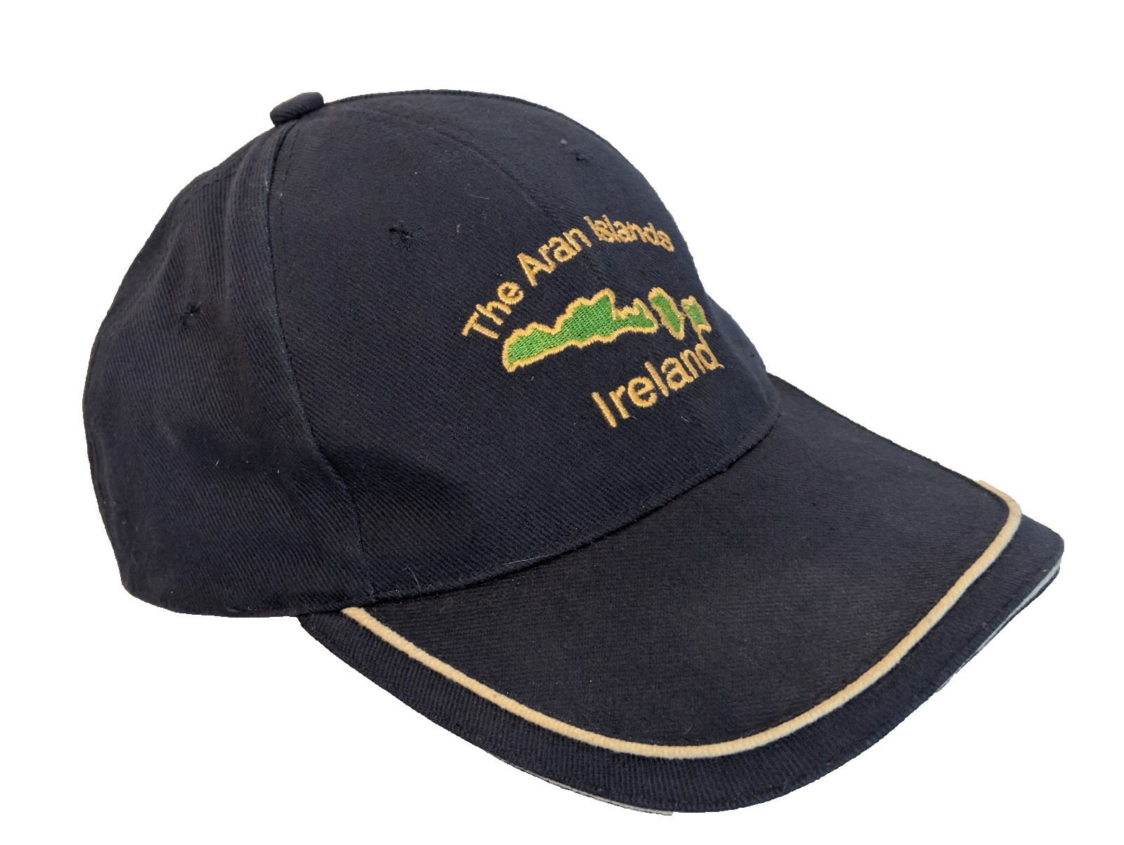 The Aran Islands Ireland Baseball Hat Cap Canvas Vented One Size Hook & Loop VG+