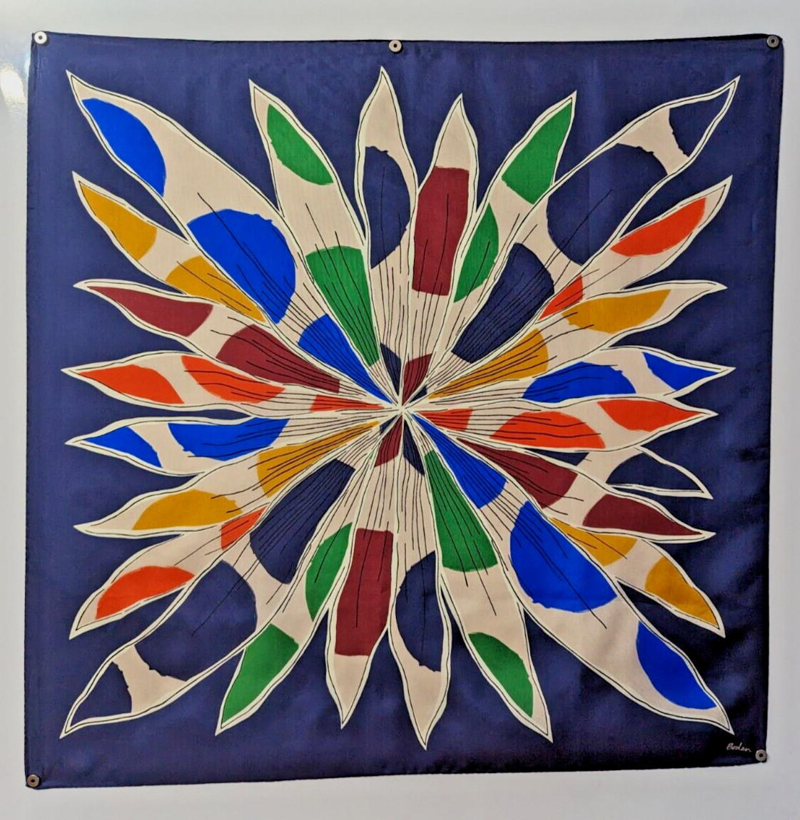 Vintage BODEN vintage silk scarf / London England Square / 26″/ 65cm