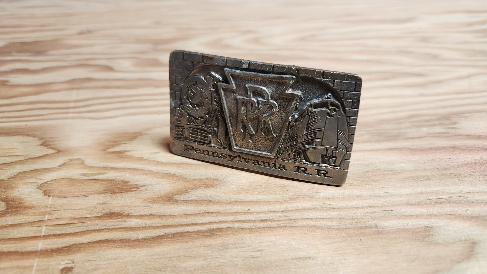 Vintage PENNSYLVANIA RAILROAD PRR Belt Buckle Numbered 979