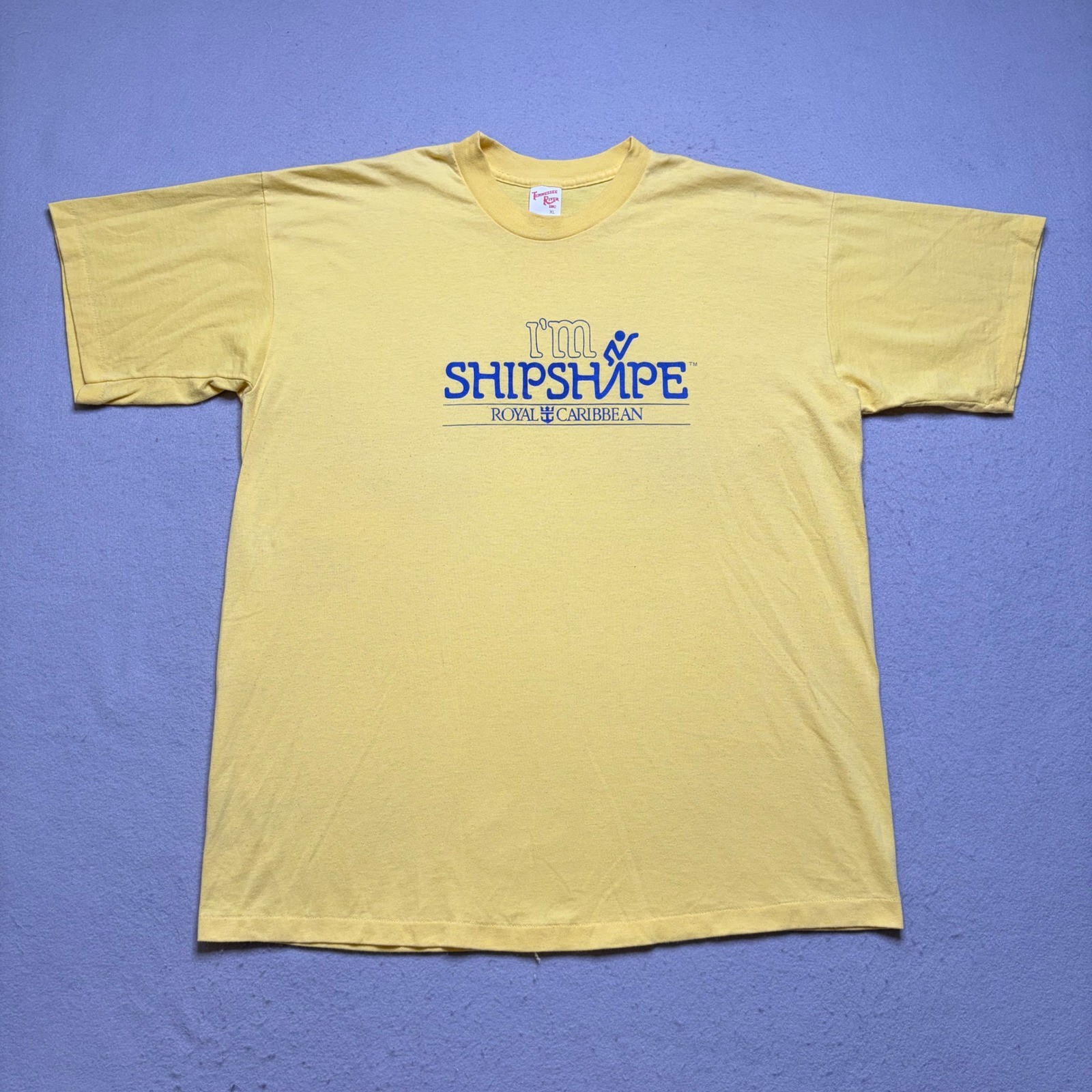 Tennessee River T-Shirt Mens XL Yellow Royal Caribbean I’m ShipShape Vintage 80s