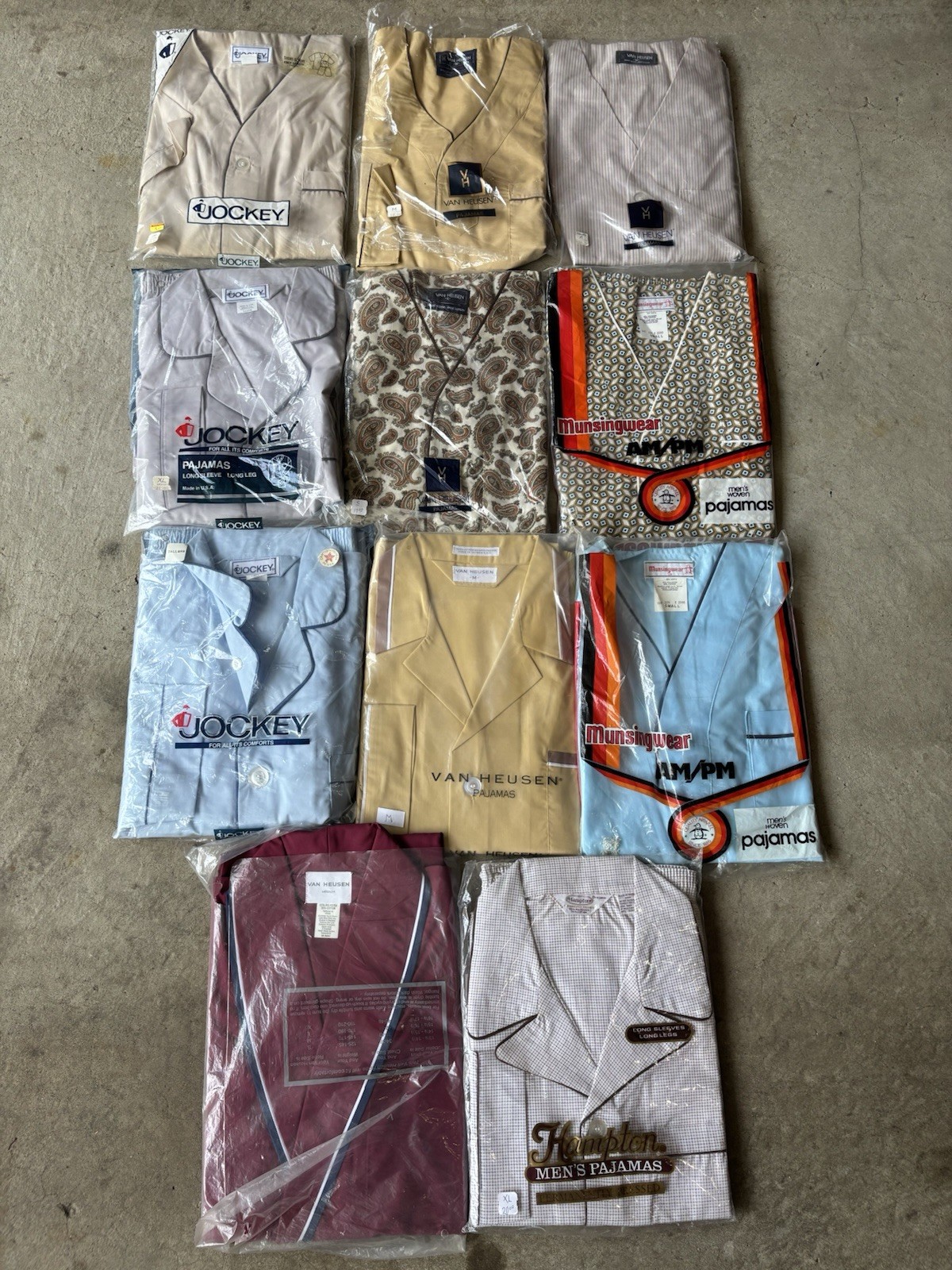 Vintage Van Huesen Dad Grandpa Jockey Lot MCM 70s 80s NOS MAD MEN Robe