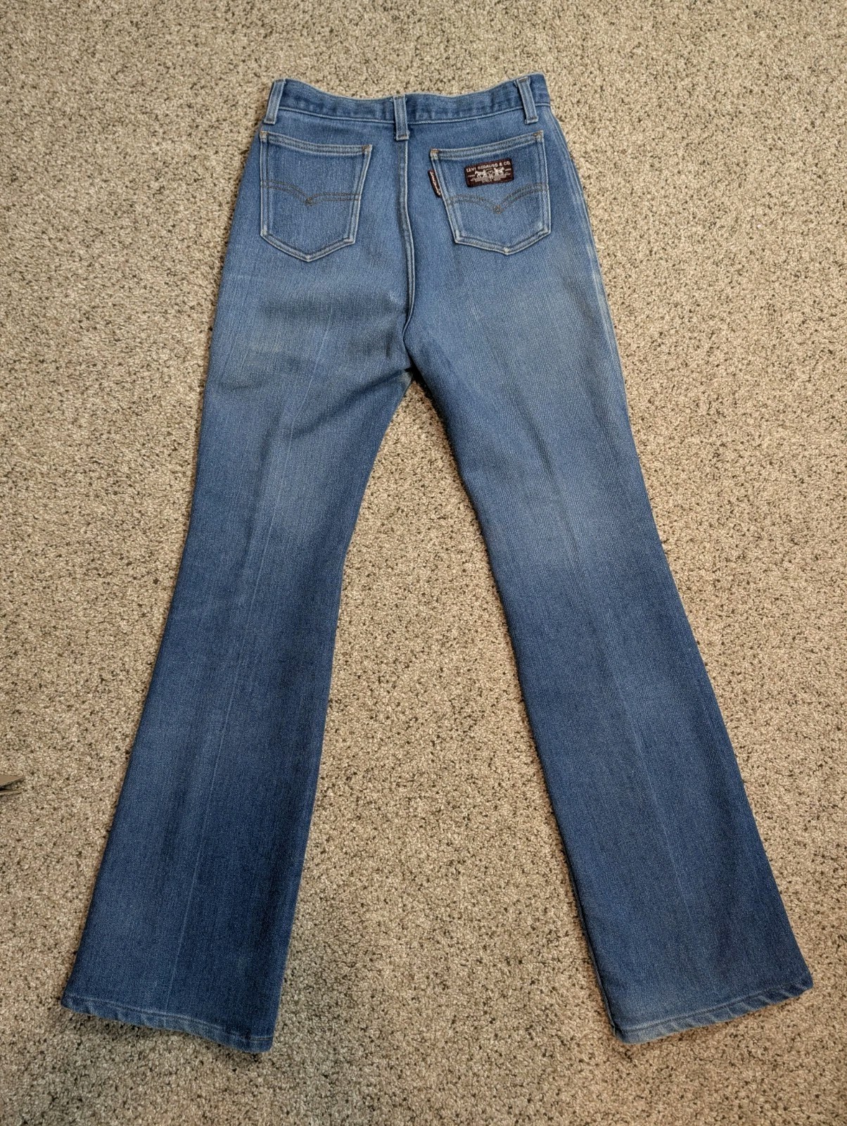 Vintage Maroon Tab 1960’s Big E Women’s Levi’s Jeans – Bell Bottoms 24×31
