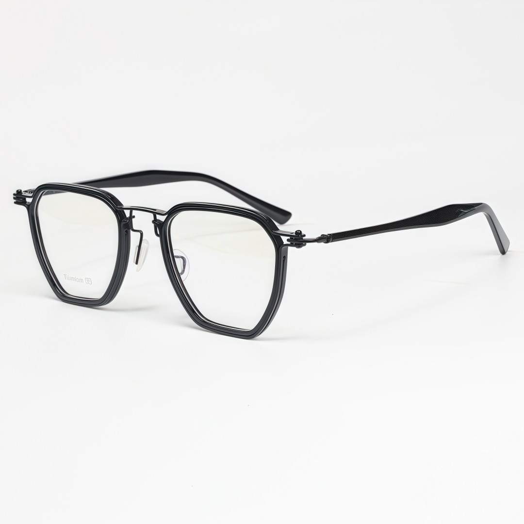Fashion Titanium Acetate Square Eyeglasses Frames Men Women Classic Glasses