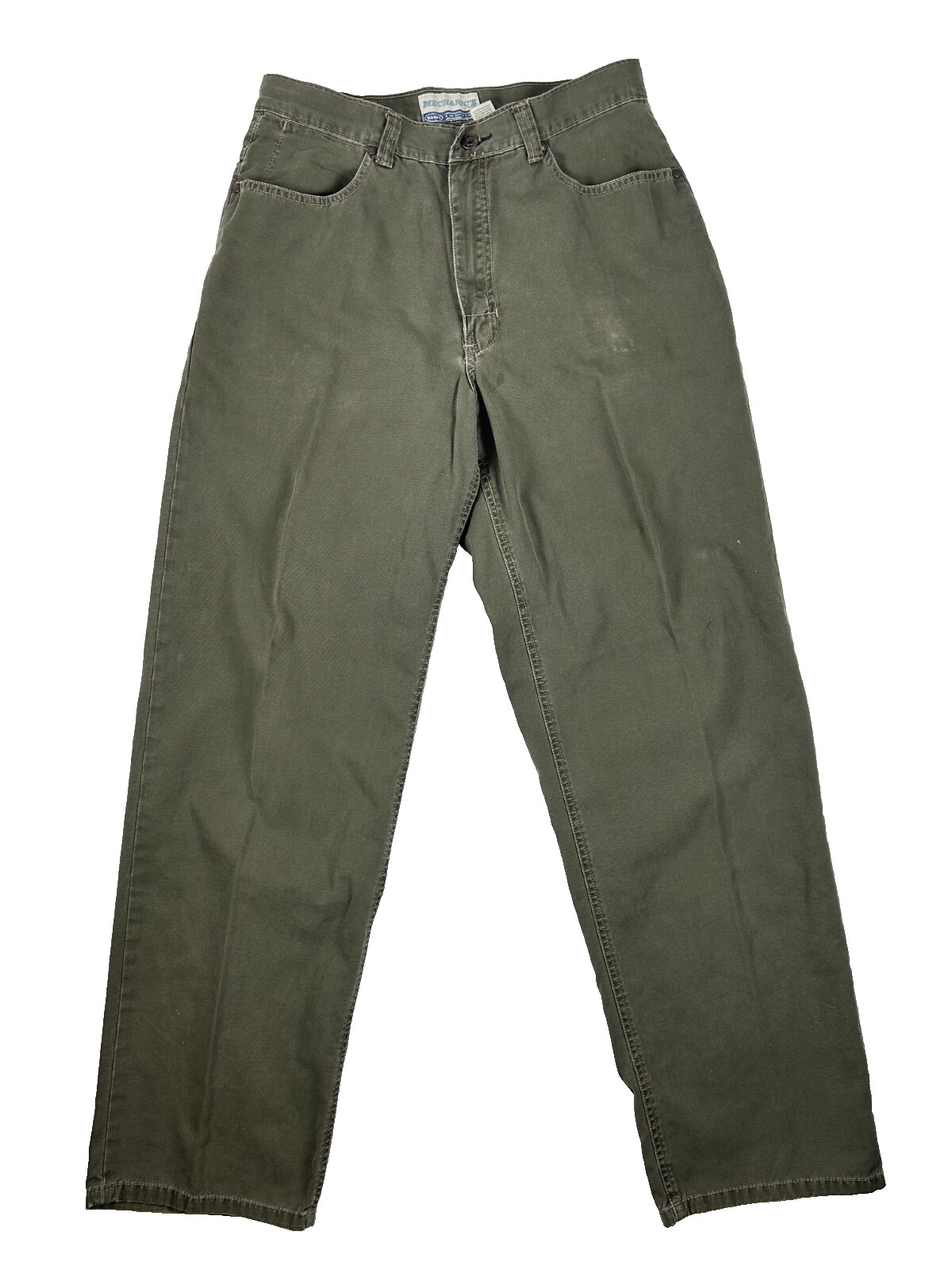 VTG Y2K OLD NAVY Mechanics Jeans Mens 32×32/33 Olive Nice Pre-owned Condition