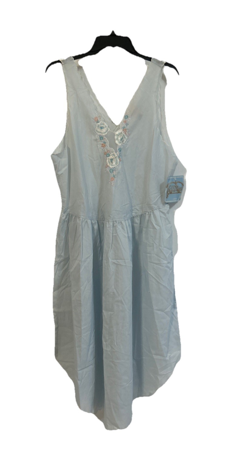 VTG Kelly Reed Nightgown Slip Light Blue Nightie Sz L NWT