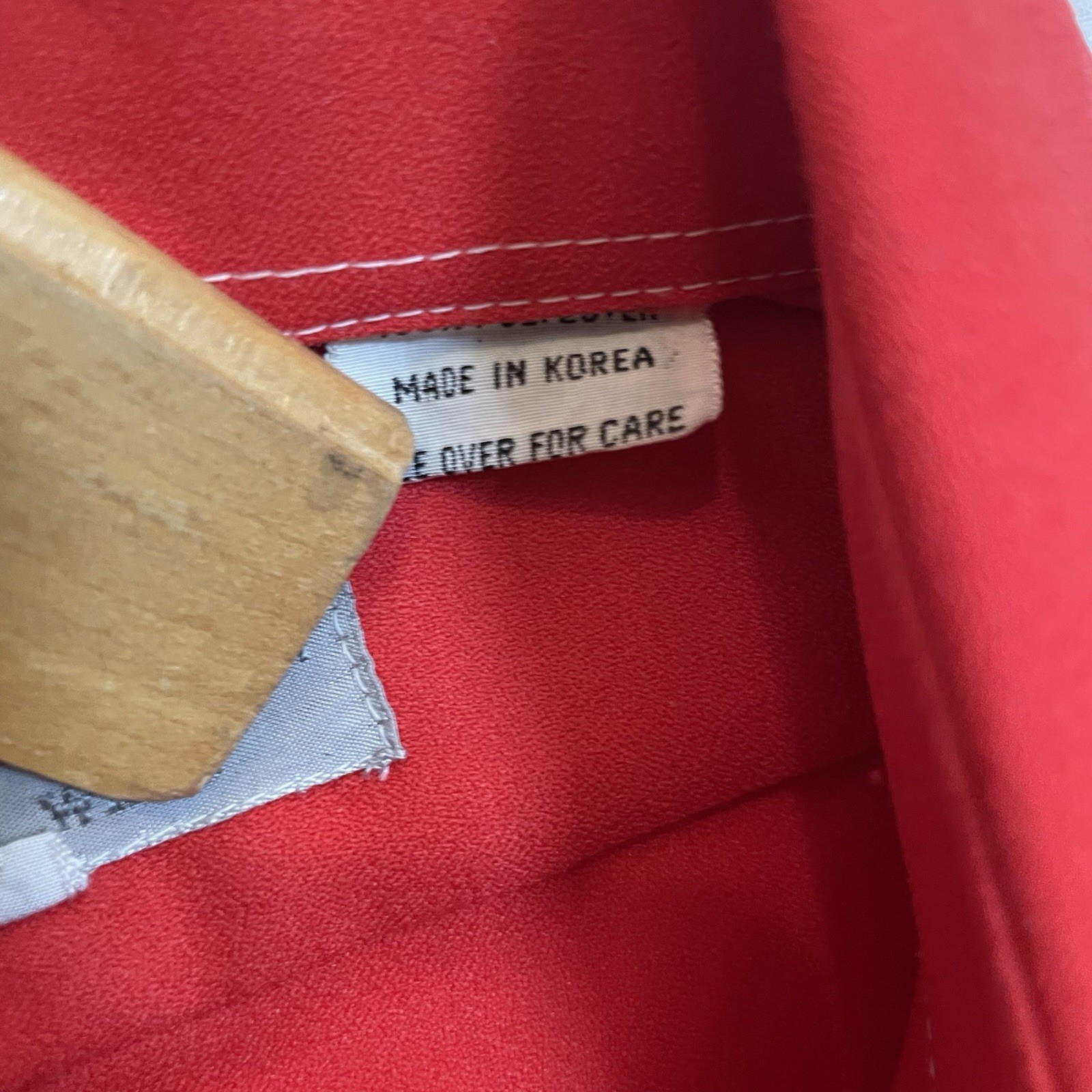 Vintage Marshall Field & Co Conway Sportswear Men’s Red Button Shirt White Trim