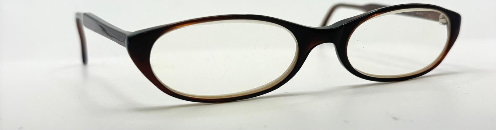Vintage DKNY 6809 201 Brown Oval Sunglasses FRAMES ONLY Italy